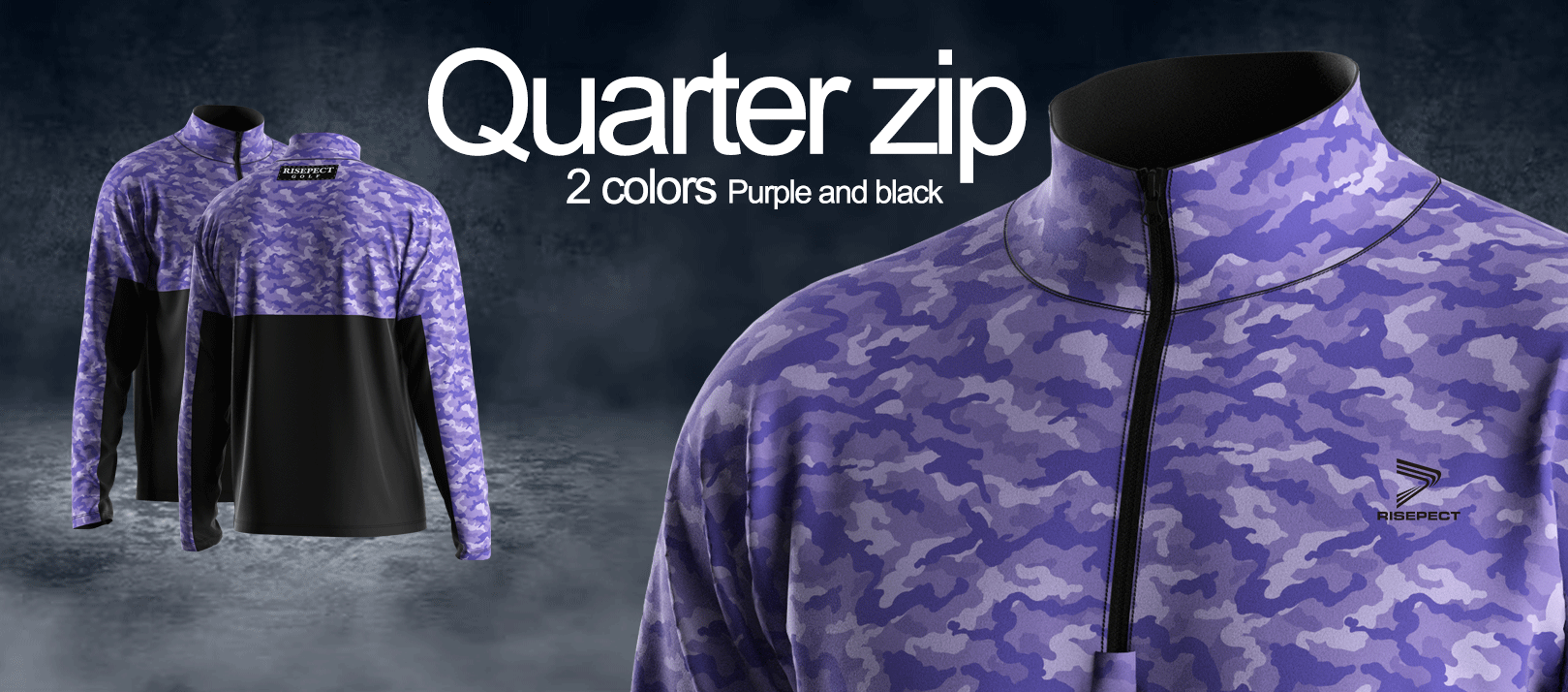 2 colors purple and black quarter zip-unzipping the mystery: the rise of quarter zip in fashion