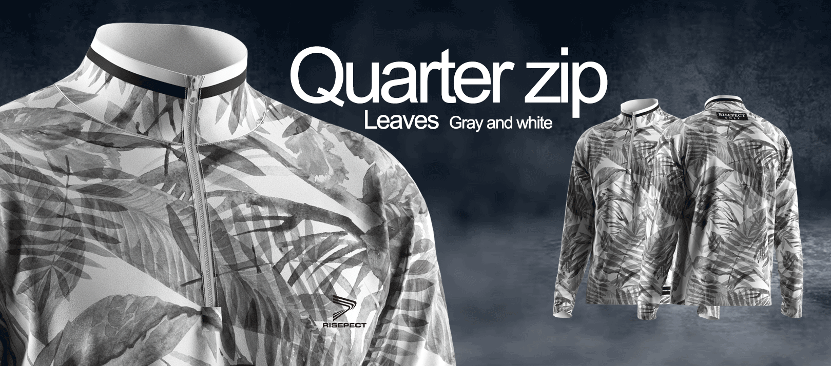 Leaves gray and white quarter zip -unzipping the mystery: the rise of quarter zip in fashion