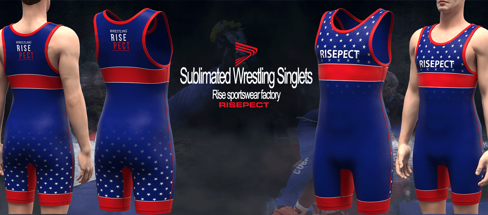 The blue and red sublimated Wrestling Singlets is the same one Mijaín López Núñez wore when he won gold at the 2024 Olympics