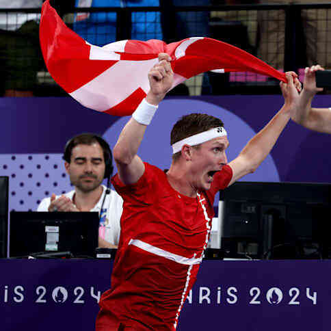 
                Viktor Axelsen is Olympic badminton champion