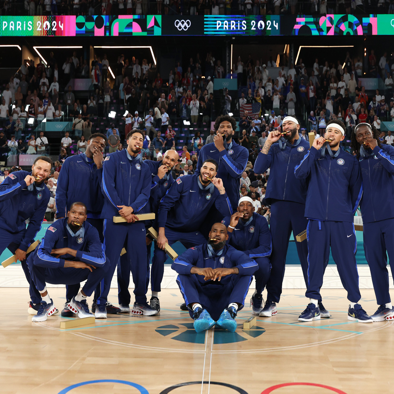 
                The US men's basketball team defeated the host French men's basketball team 98-87 and won the Olympic gold medal!