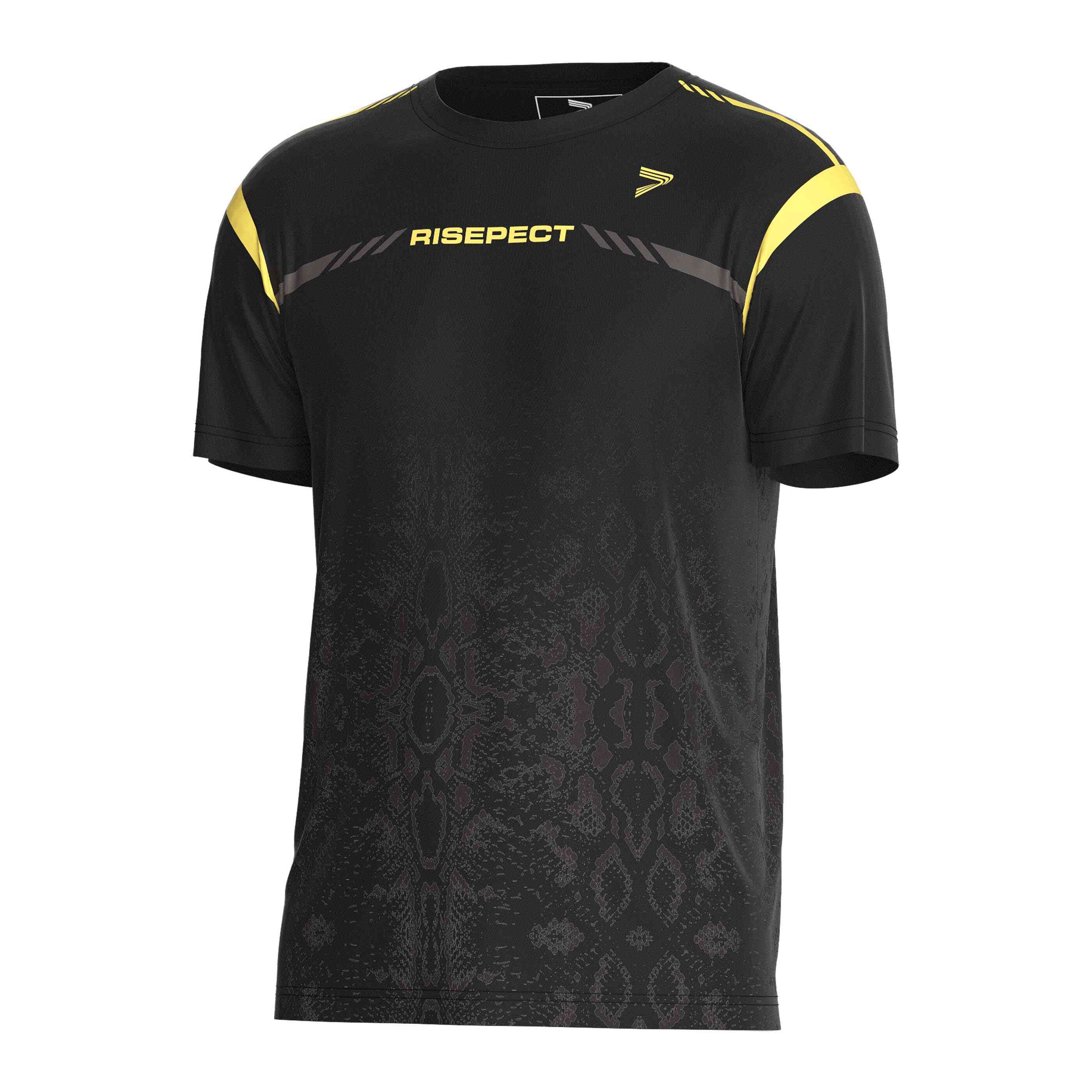 
                Rise athletic short sleeve tees wholesale gold python sublimation print male