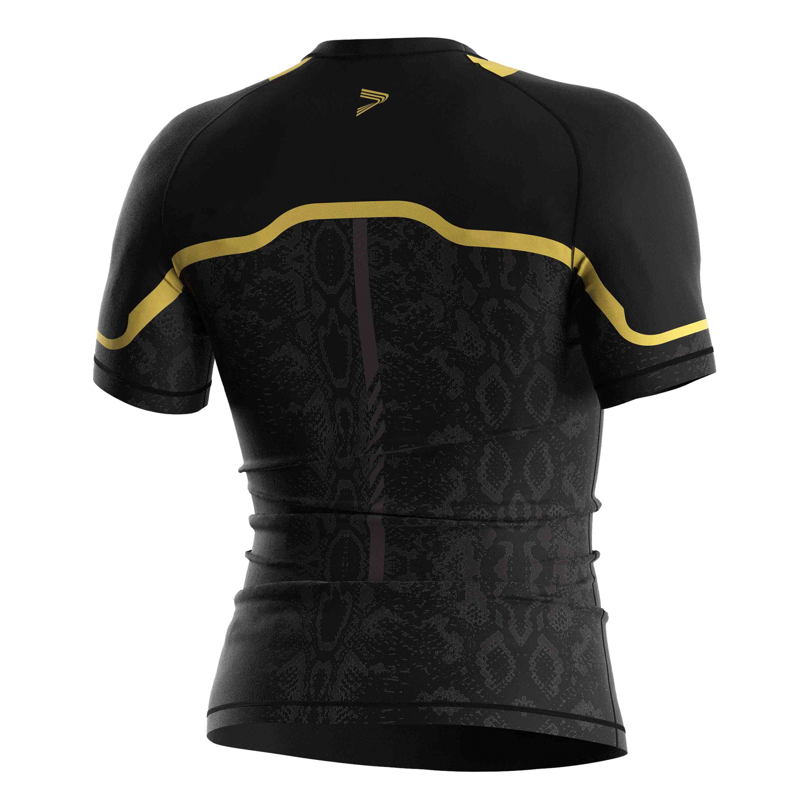 
                Rise fightwear ss rash guards gold python sublimation print male