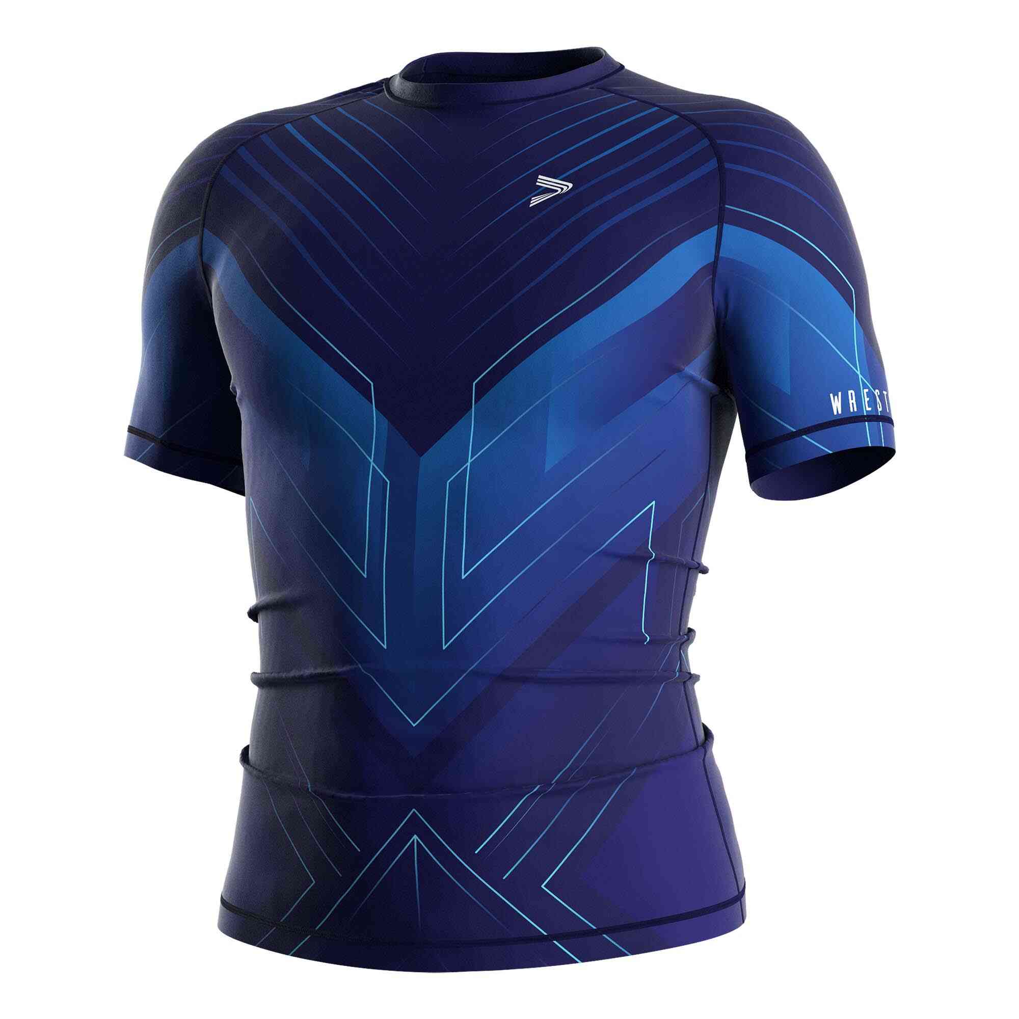 
                Rise wrestling patriot ss rash guard wholesale purple blue