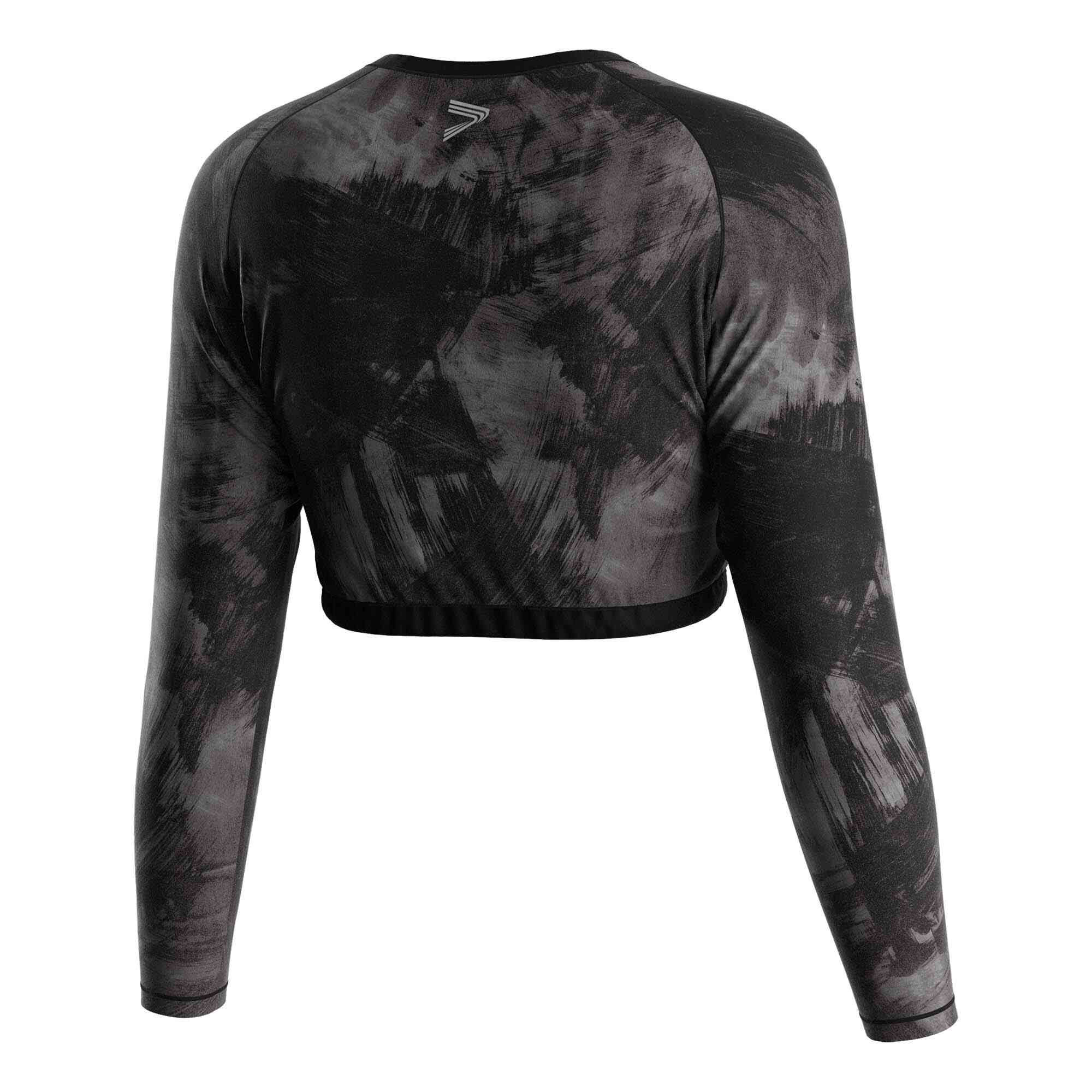 
                Rise athletic black camouflage women long sleeve crop compression shirts Risepect