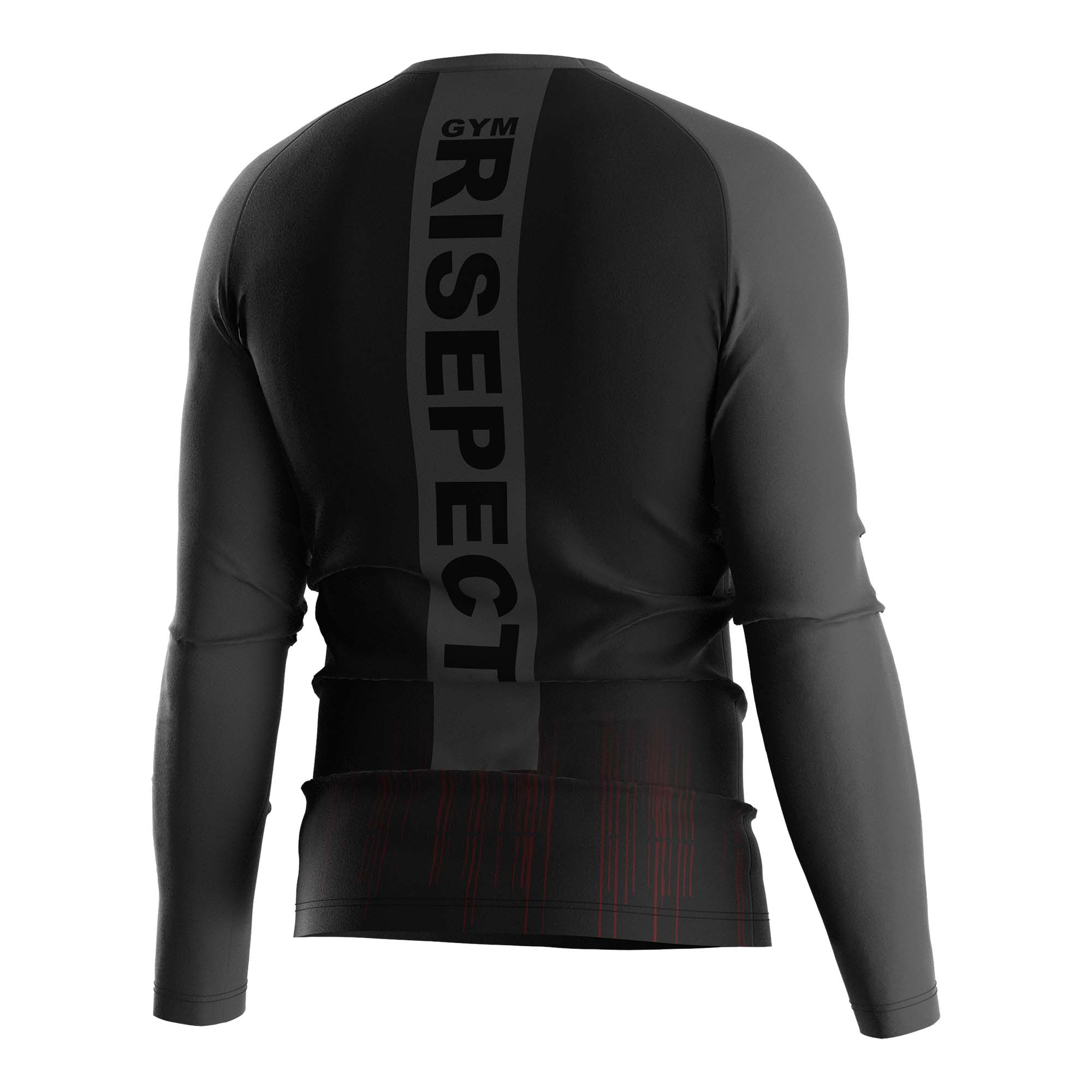 
                Rise athletic black men long sleeve compression shirts Risepect