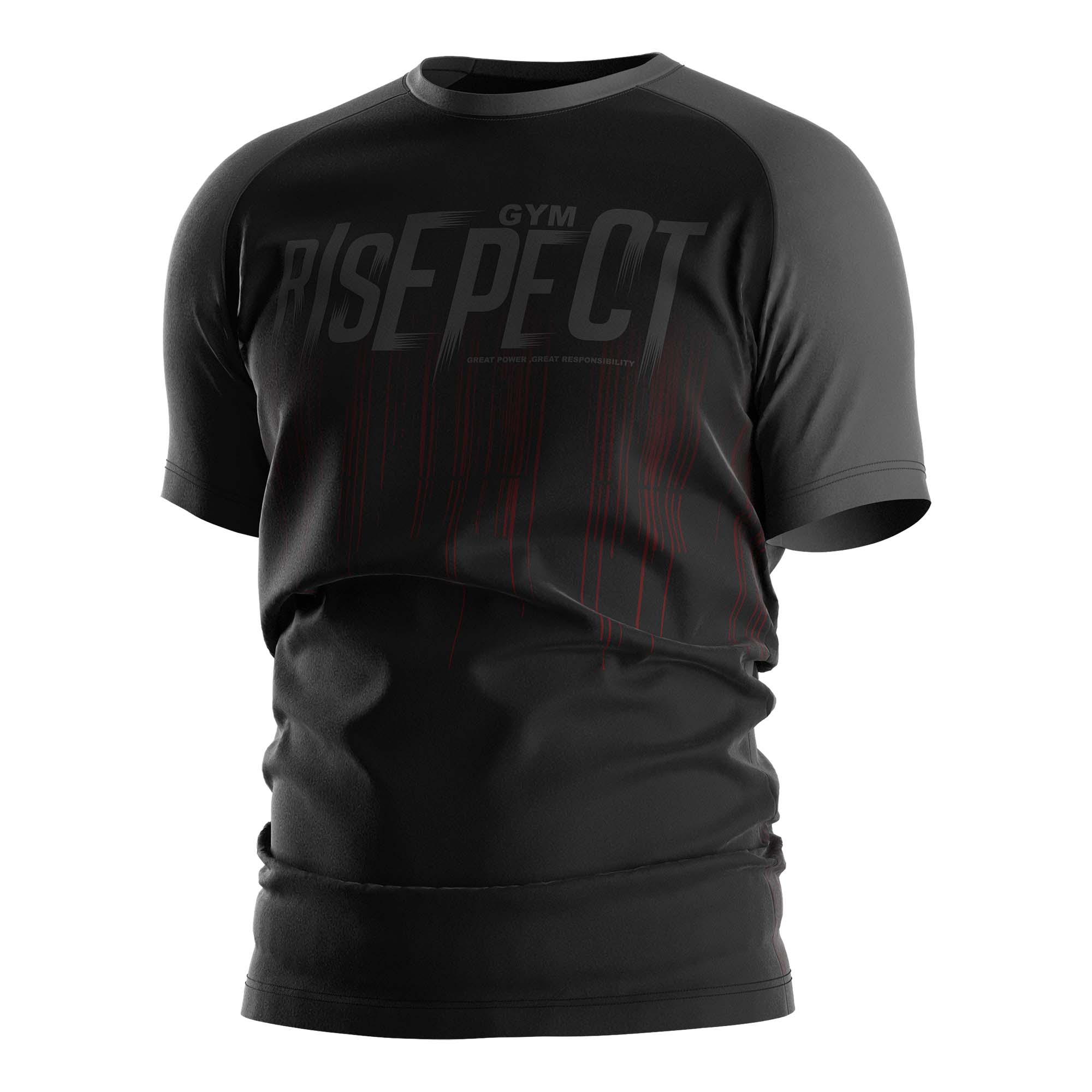 
                Rise athletic black men short sleeve compression shirts Risepect