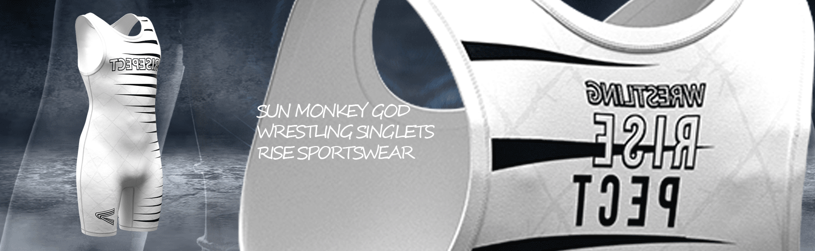 Sublimated Sun monkey god wrestling singlets rise sportswear wholesale custom