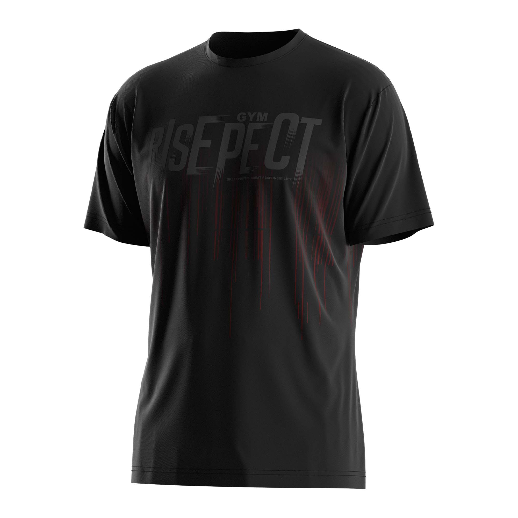 
                Rise sports t shirts black ss tees Risepect