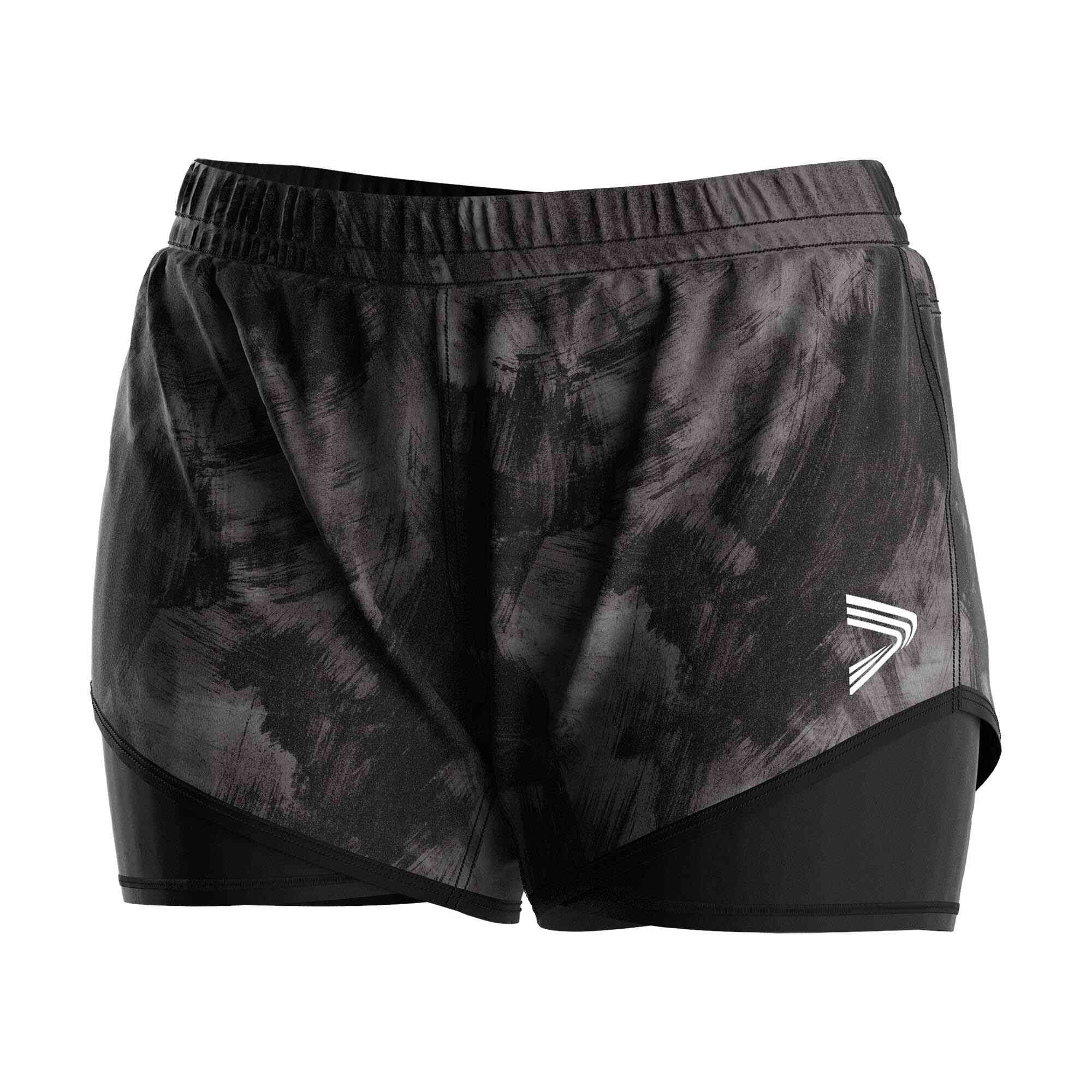 
                Rise active wear black camouflage double shorts wholesale Risepect