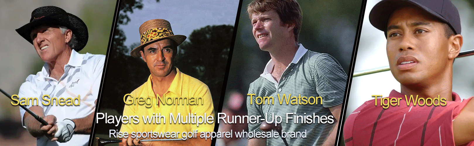 Players with Multiple Runner-Up Finishes-Sam Snead, Greg Norman, Tom Watson and Tiger Woods