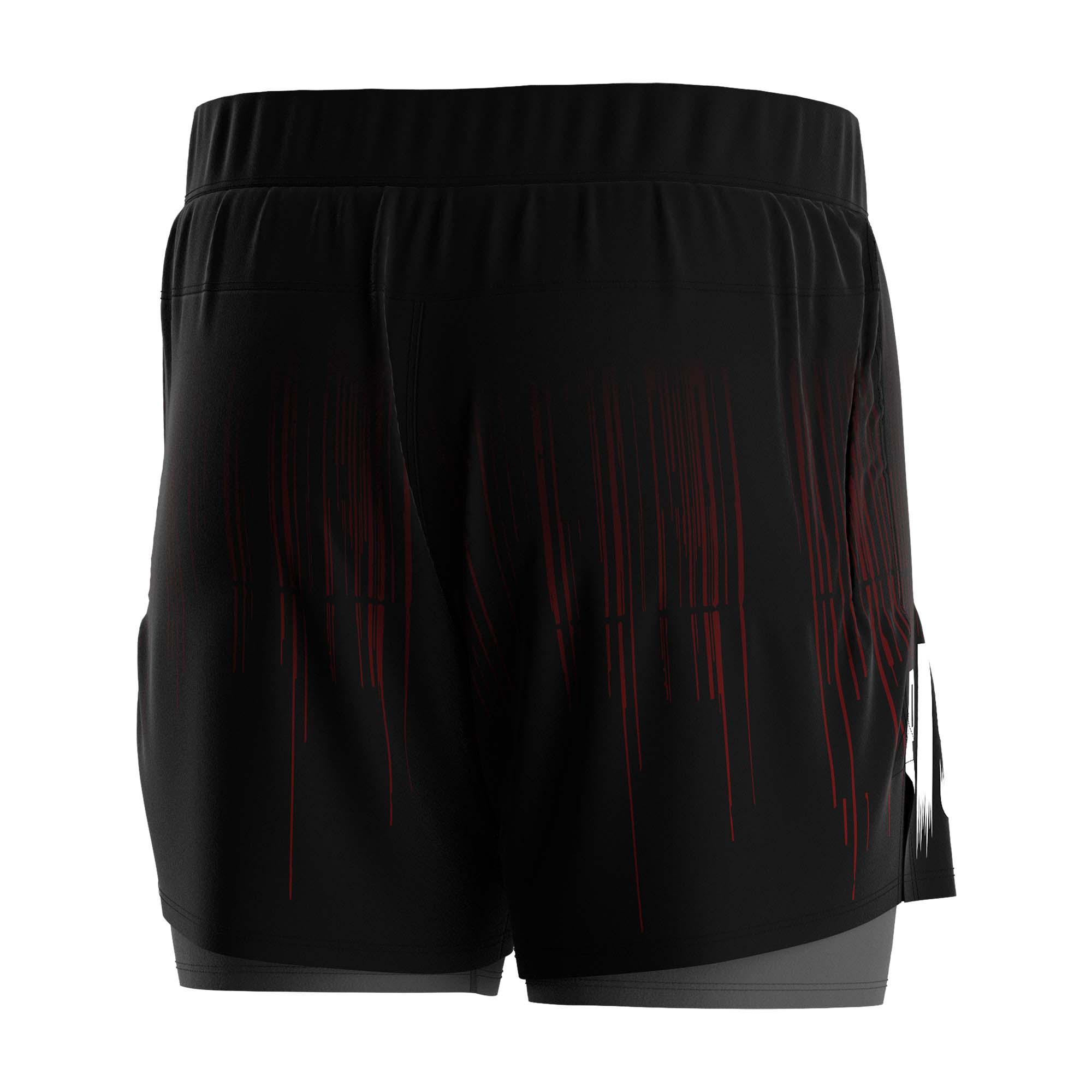 
                Rise athletic clothing black double shorts wholesale Risepect