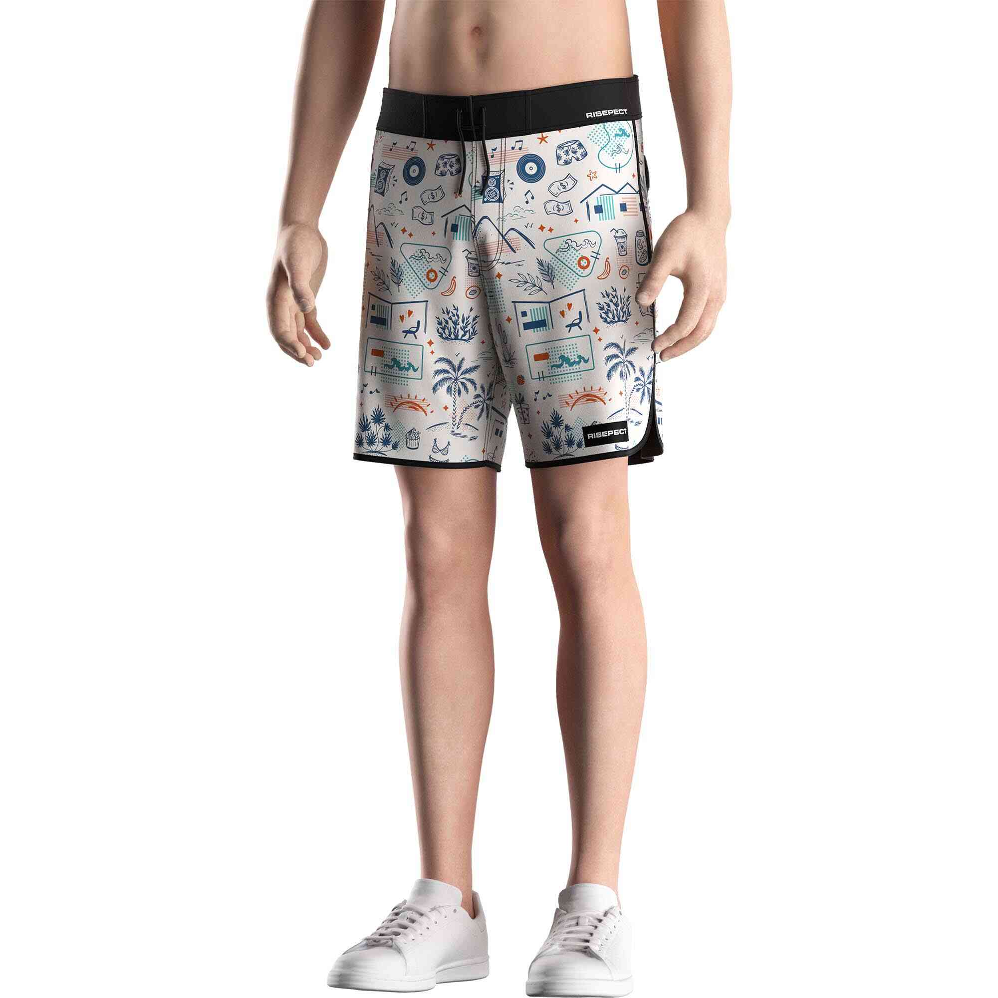 Men model in Rise swimwear 5 inch board shorts wholesale men party style front