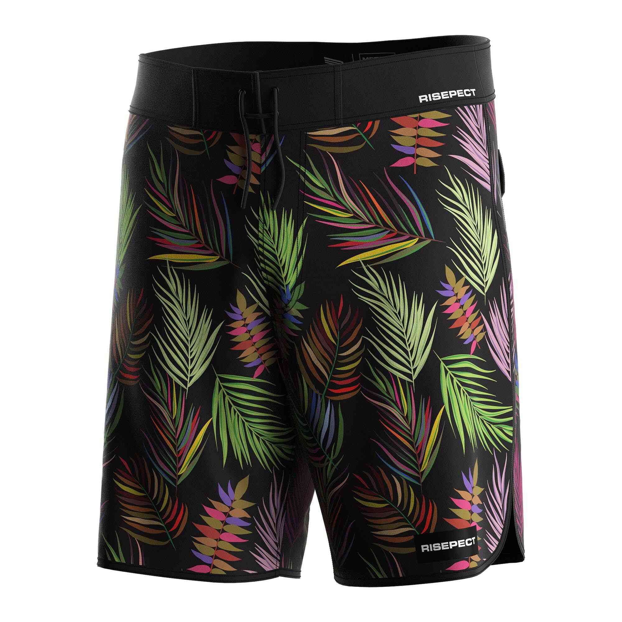 
                Brand Academy Kids Board Shorts Colorful Leaf Design Adjustable Waist