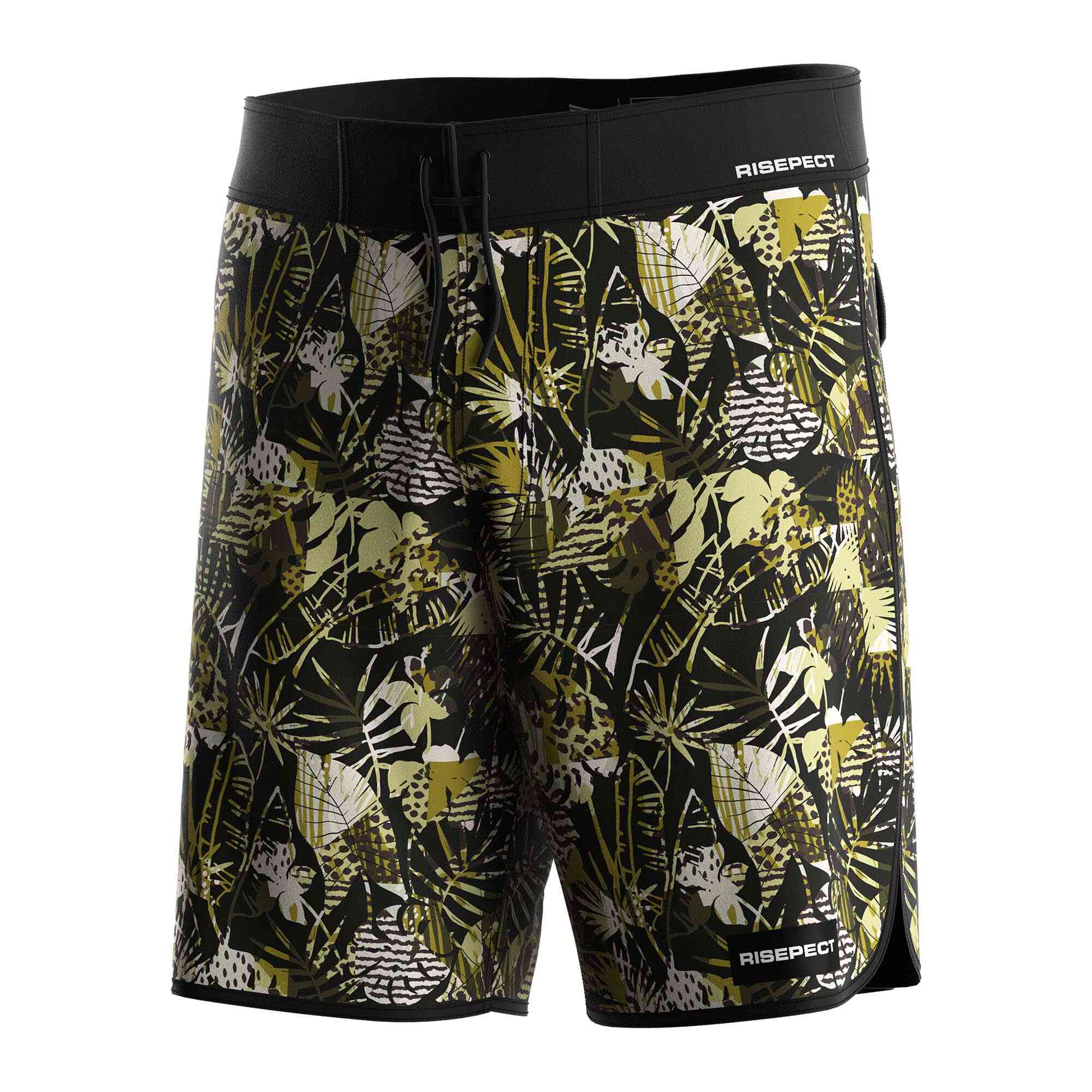 
                Rise Swimwear Drawstring Board Shorts Tropical Wholesale Men