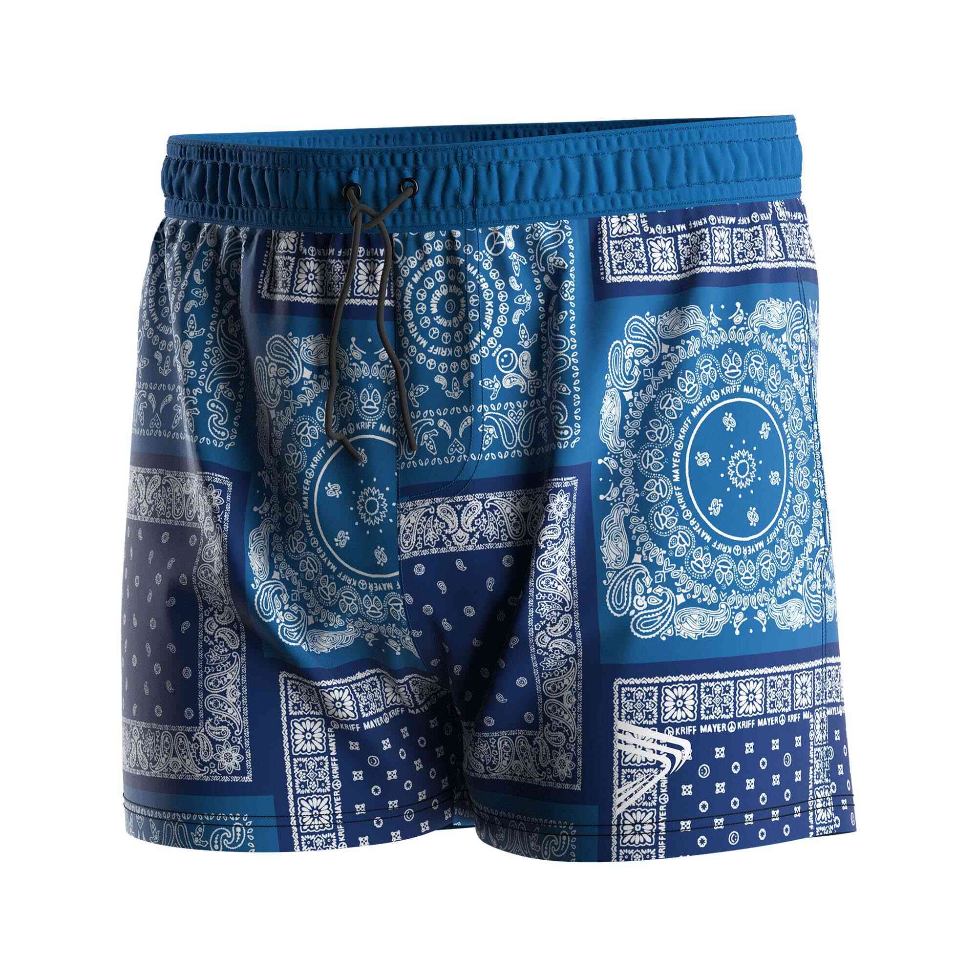 
                Rise swimwear wholesale 3 inch swimming shorts men retro blue