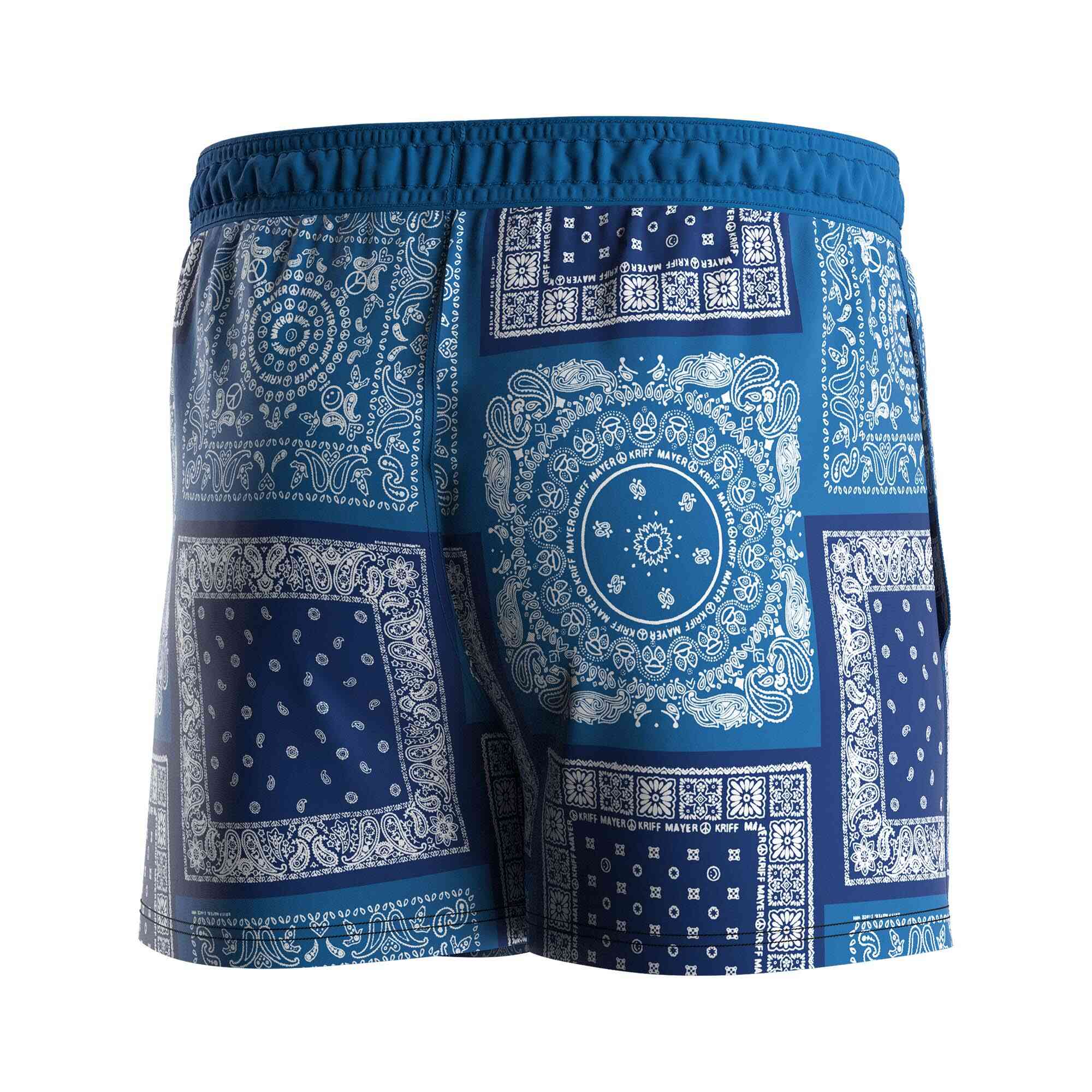 
                Rise swimwear wholesale 3 inch swimming shorts men retro blue