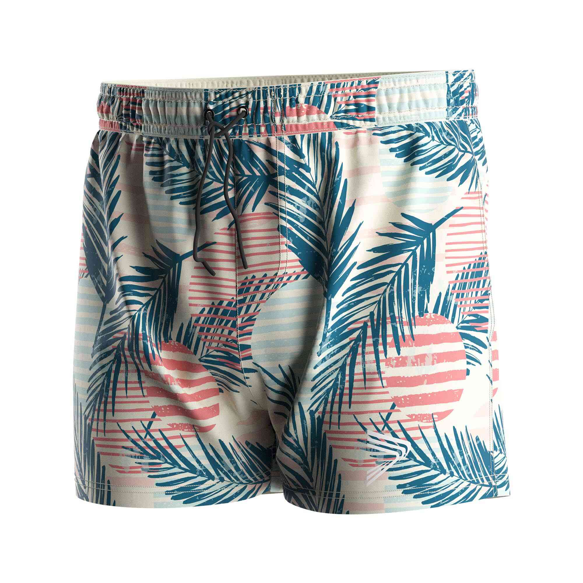 
                Rise swimwear wholesale hawaiian 3inch swim shorts men colors leaves