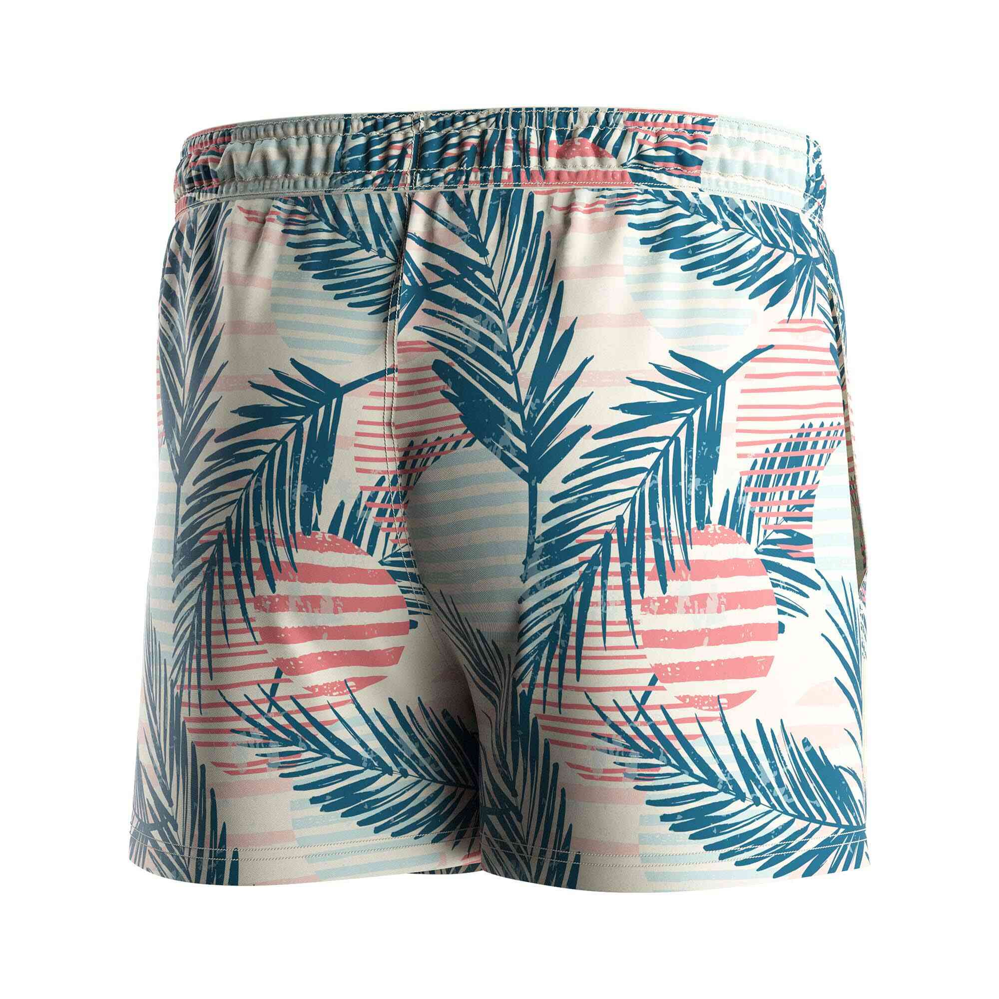 
                Rise swimwear wholesale hawaiian 3inch swim shorts men colors leaves