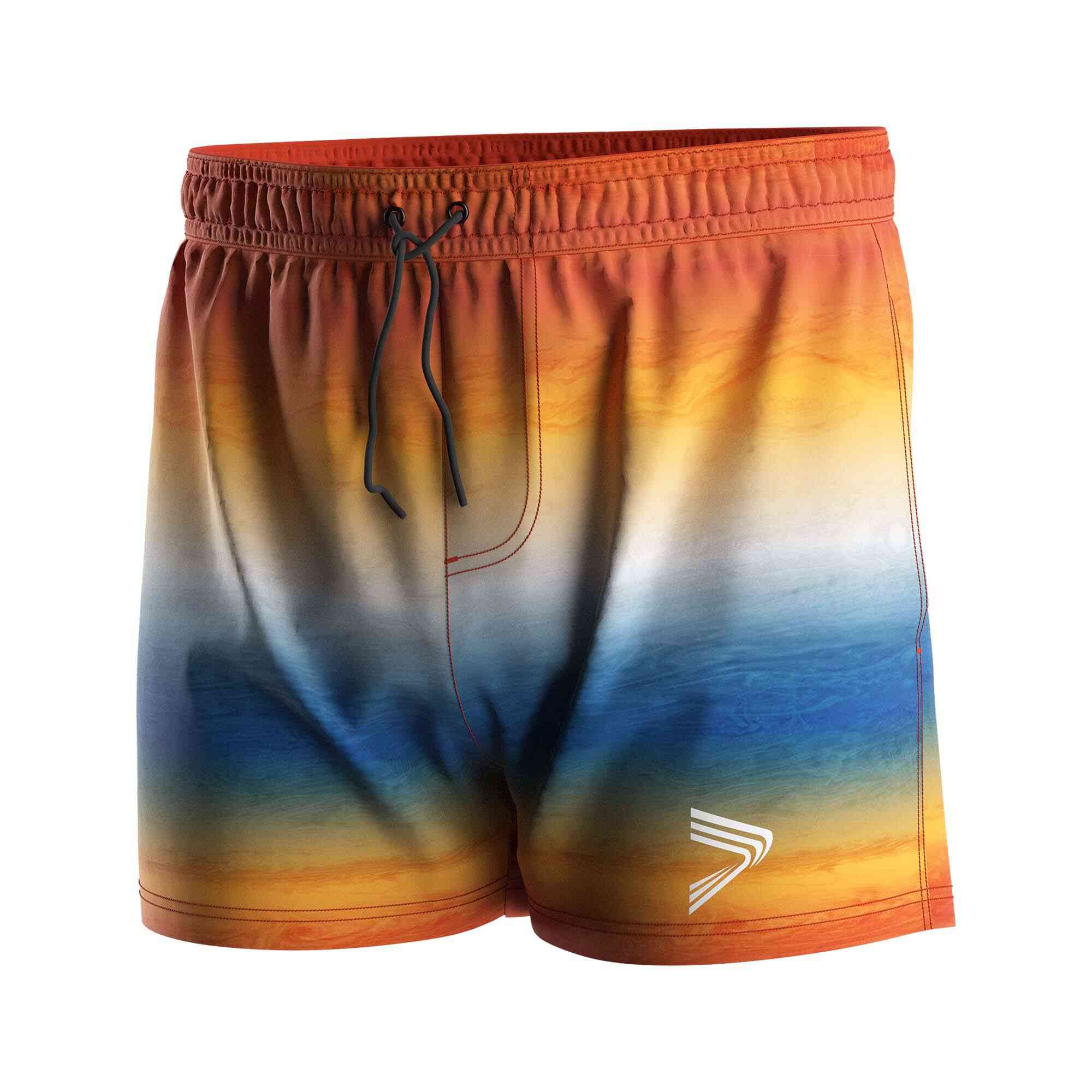 
                Rise swimwear wholesale hawaiian swimming shorts 3inch men layered beer