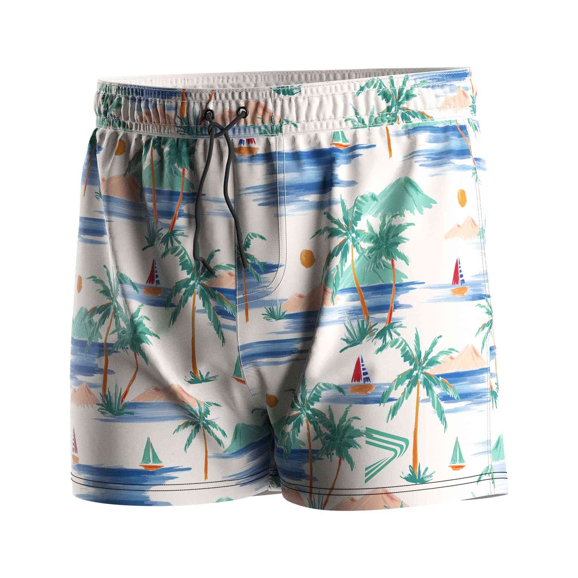 
                Rise swimwear wholesale mens 3 inch swim trunks white coconut island