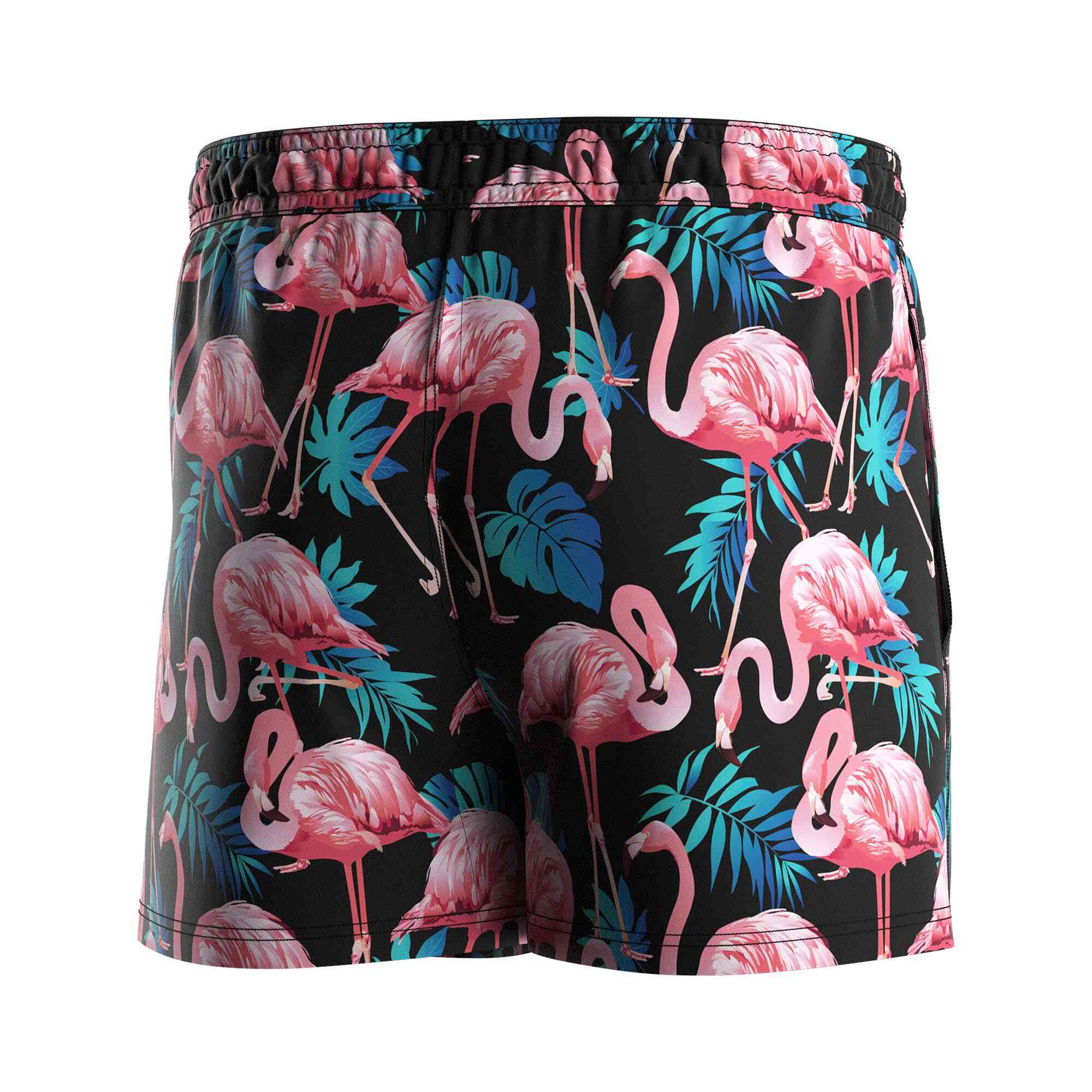 
                Rise swimwear wholesale mens 3inch swim trunks flamingos at night