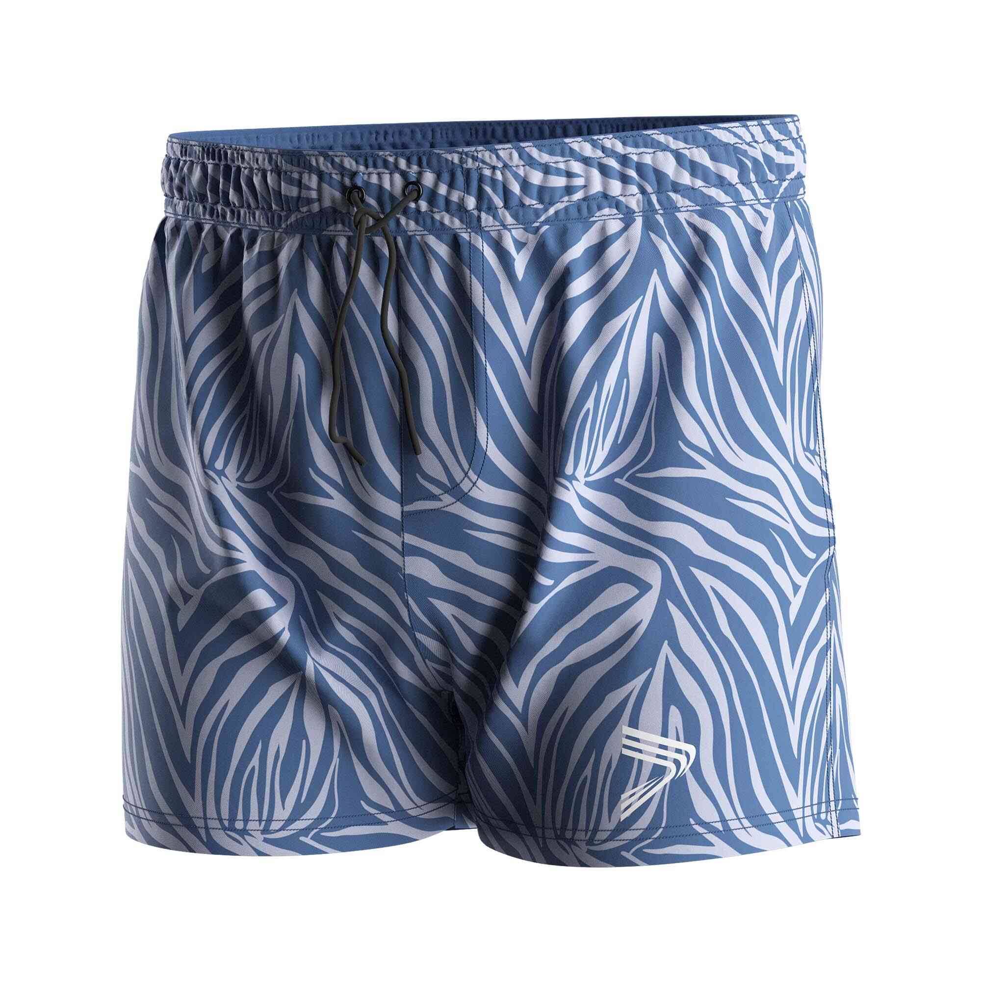 
                Rise swimwear wholesale mens swim trunks 3inch inseam blue water plants