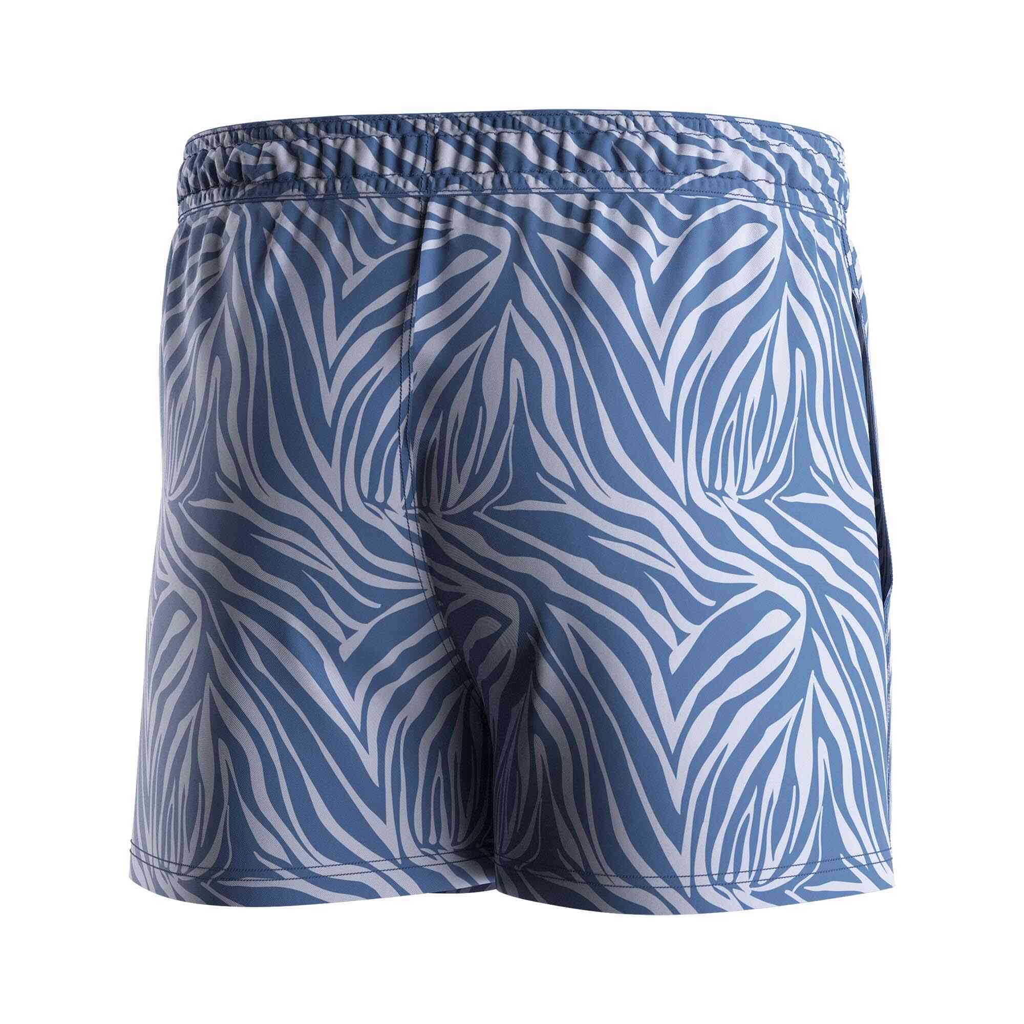 
                Rise swimwear wholesale mens swim trunks 3inch inseam blue water plants