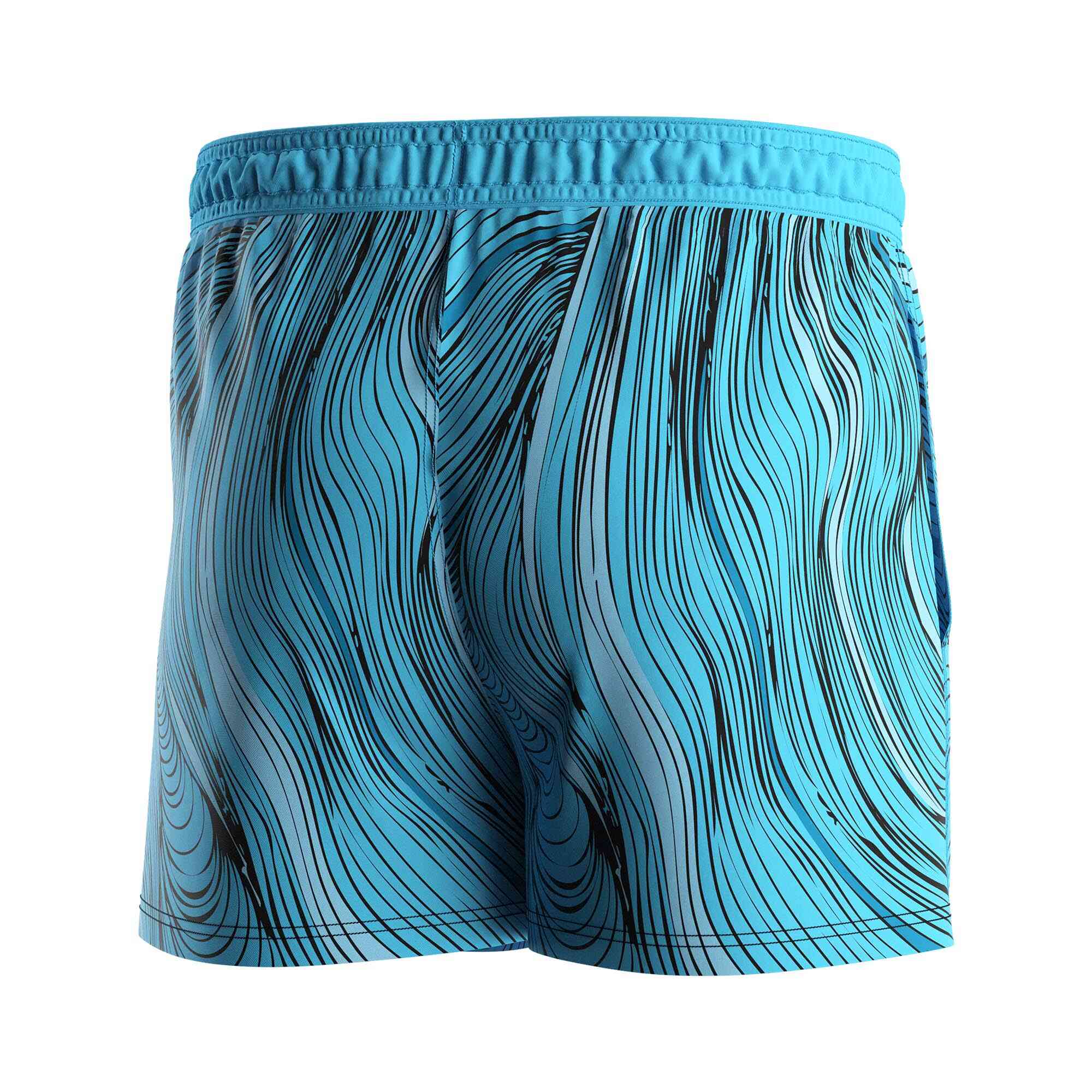 
                Rise swimwear wholesale swim trunks 3 inch men blue water grass