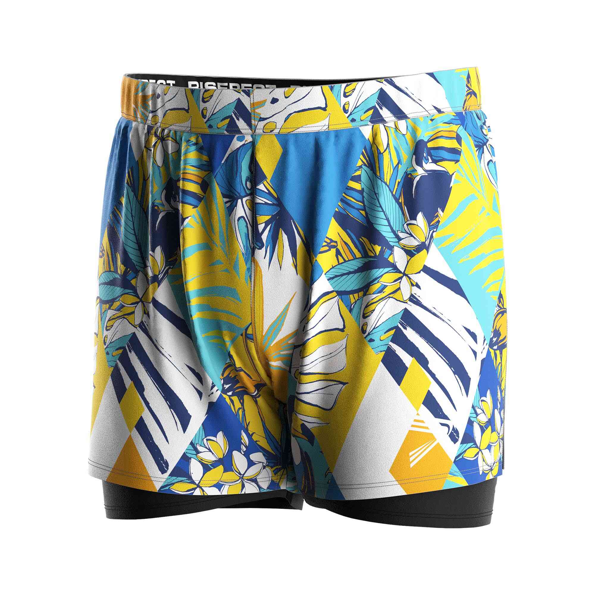 
                Men's Double Layer Swim Shorts Customizable Youthful for School Teams