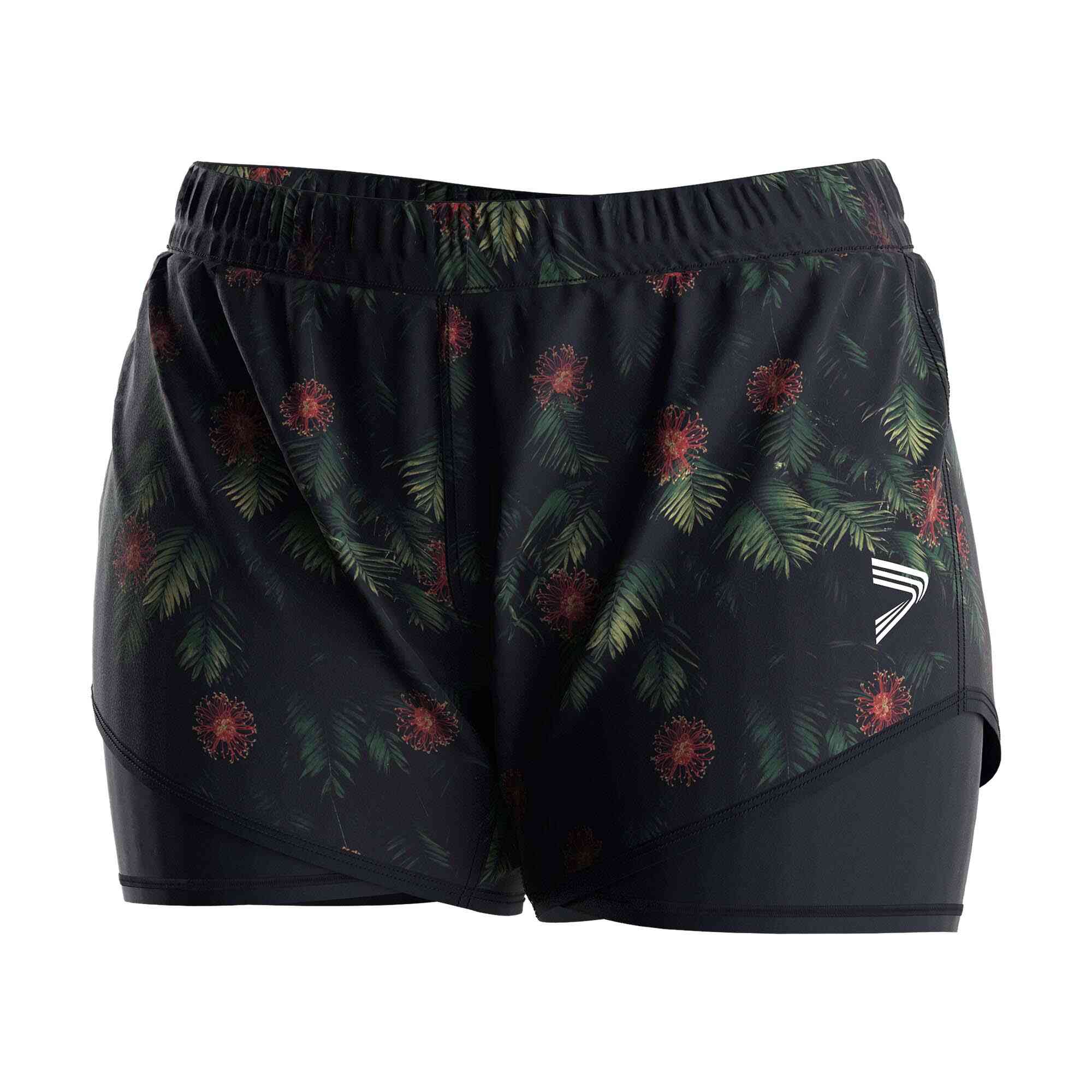 
                Night Jungle Print Board Double Shorts Sublimation Women Swim Trunks