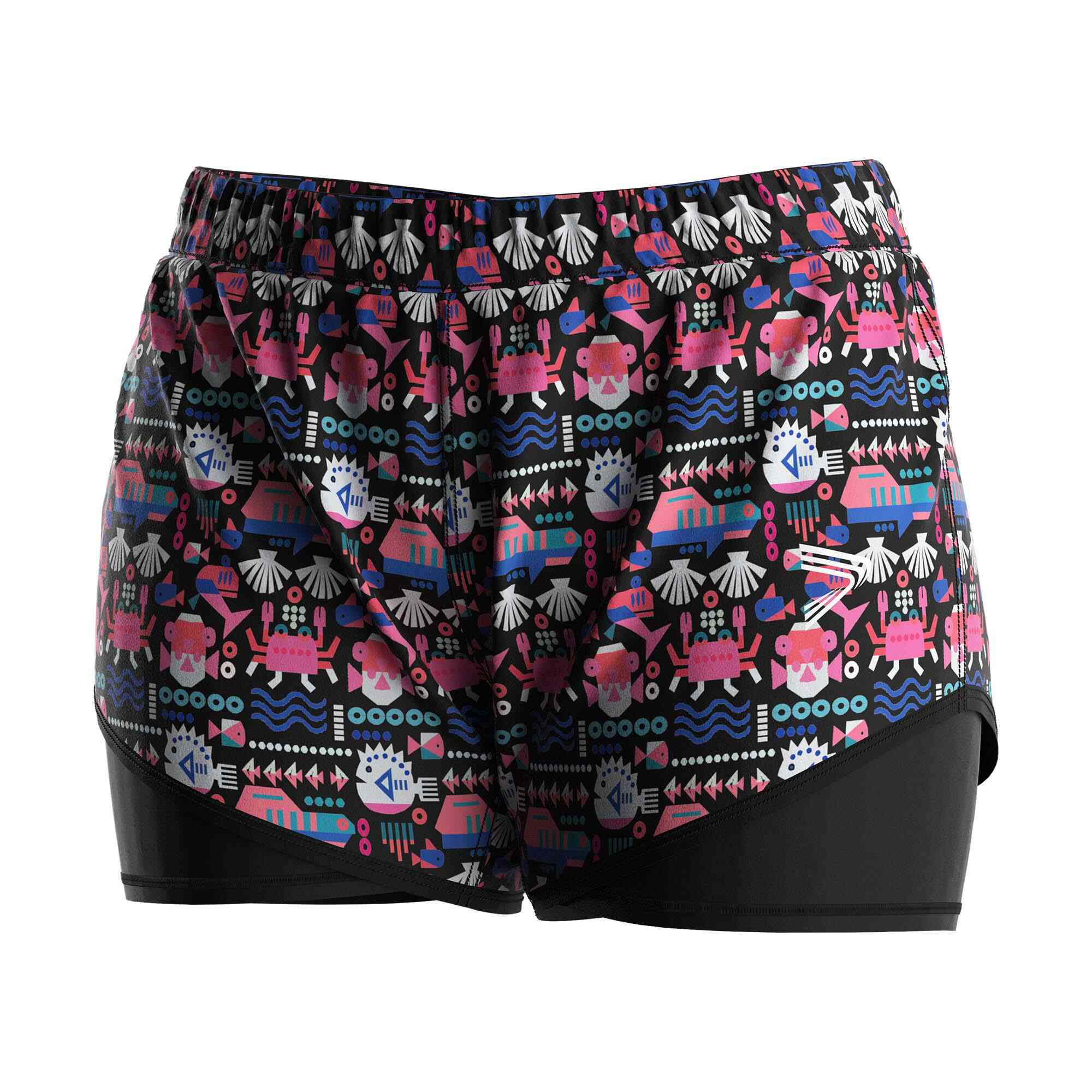 
                Undersea Theme Swim Double Shorts Wholesale for Female Swim Bottom