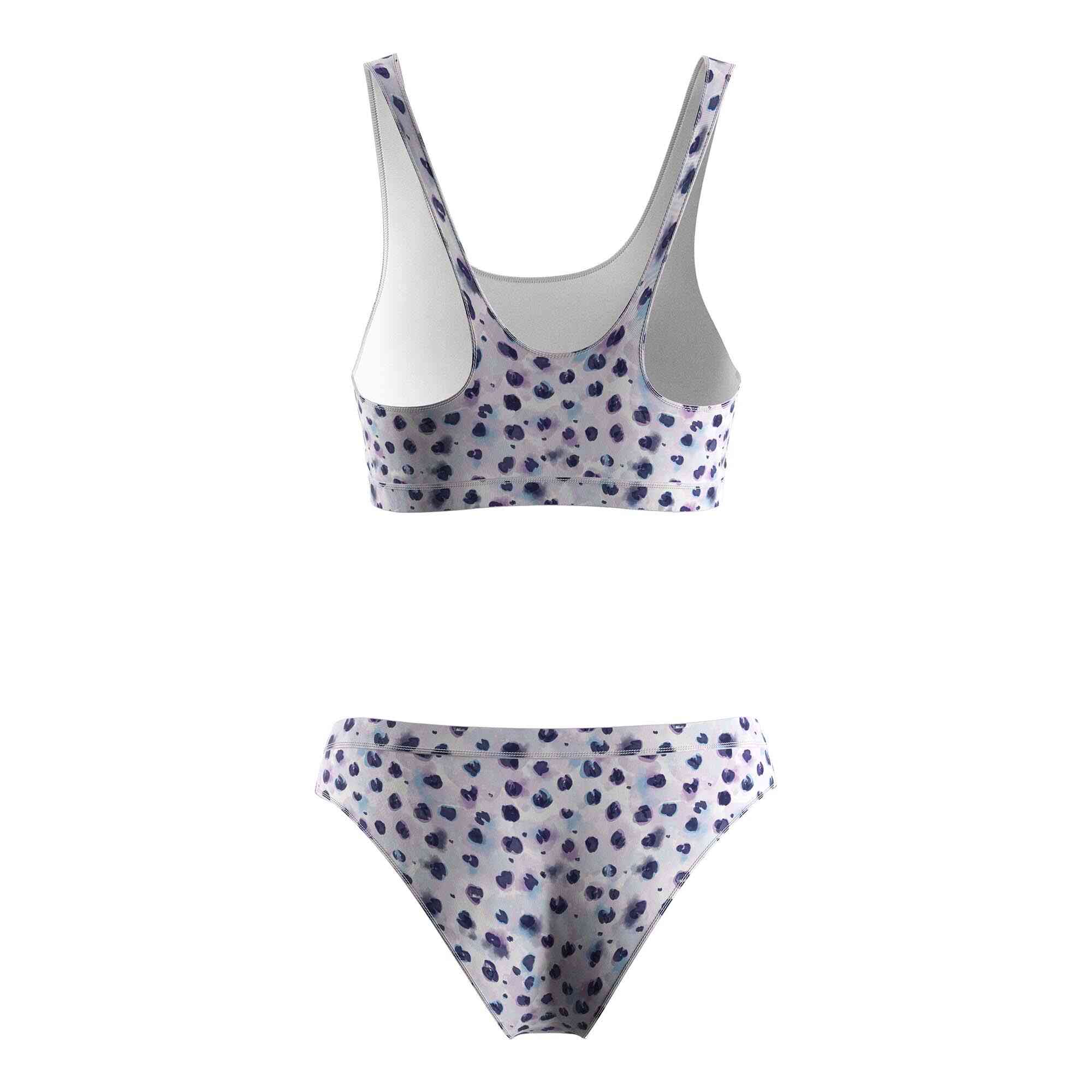 
                Rise swimwear purple polka dot sublimated swim suits