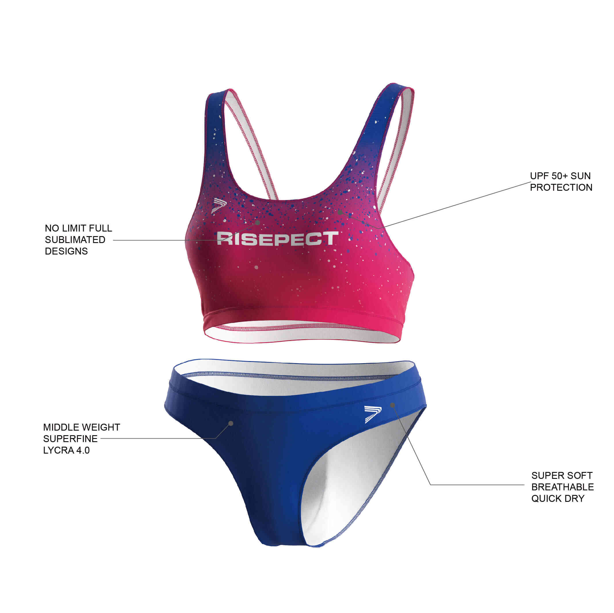 Rise swimsuits pro tankini sublimated speed and passion features