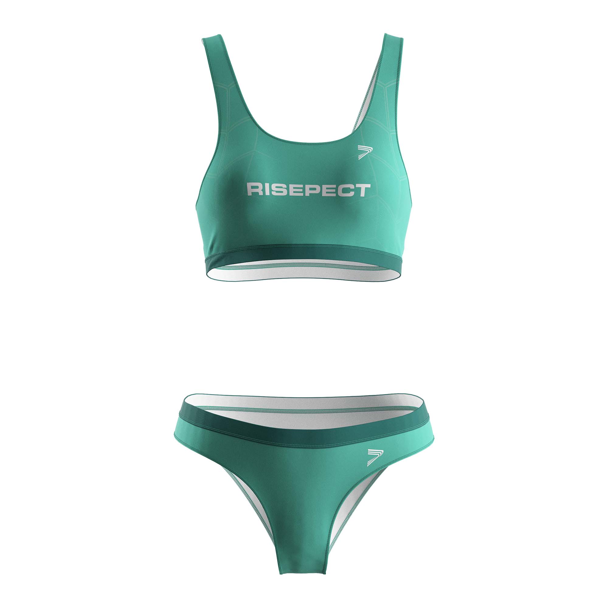 
                Rise swimsuits green beautiful sublimated monikini