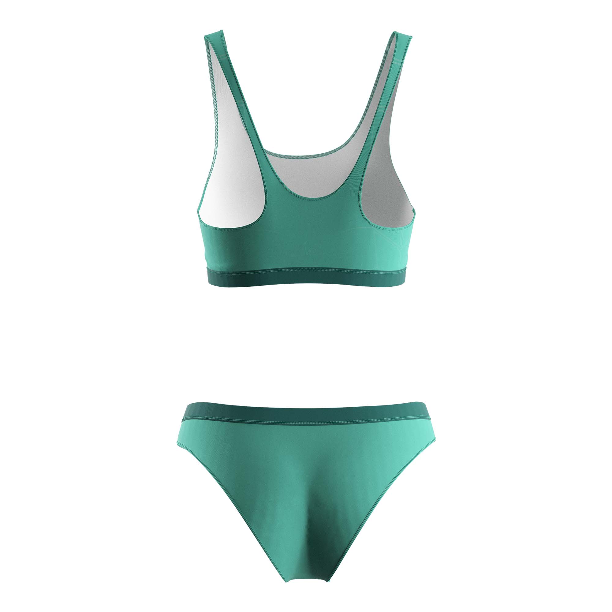 
                Rise swimsuits green beautiful sublimated monikini