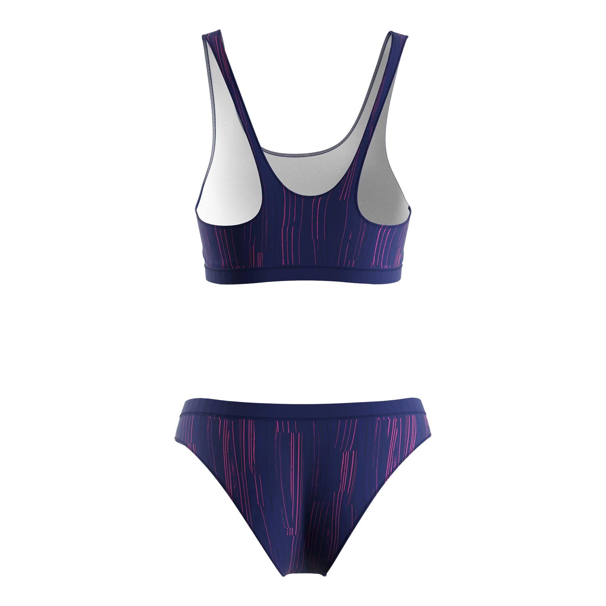 
                Rise swimsuits purple streaks sublimated pro monikini