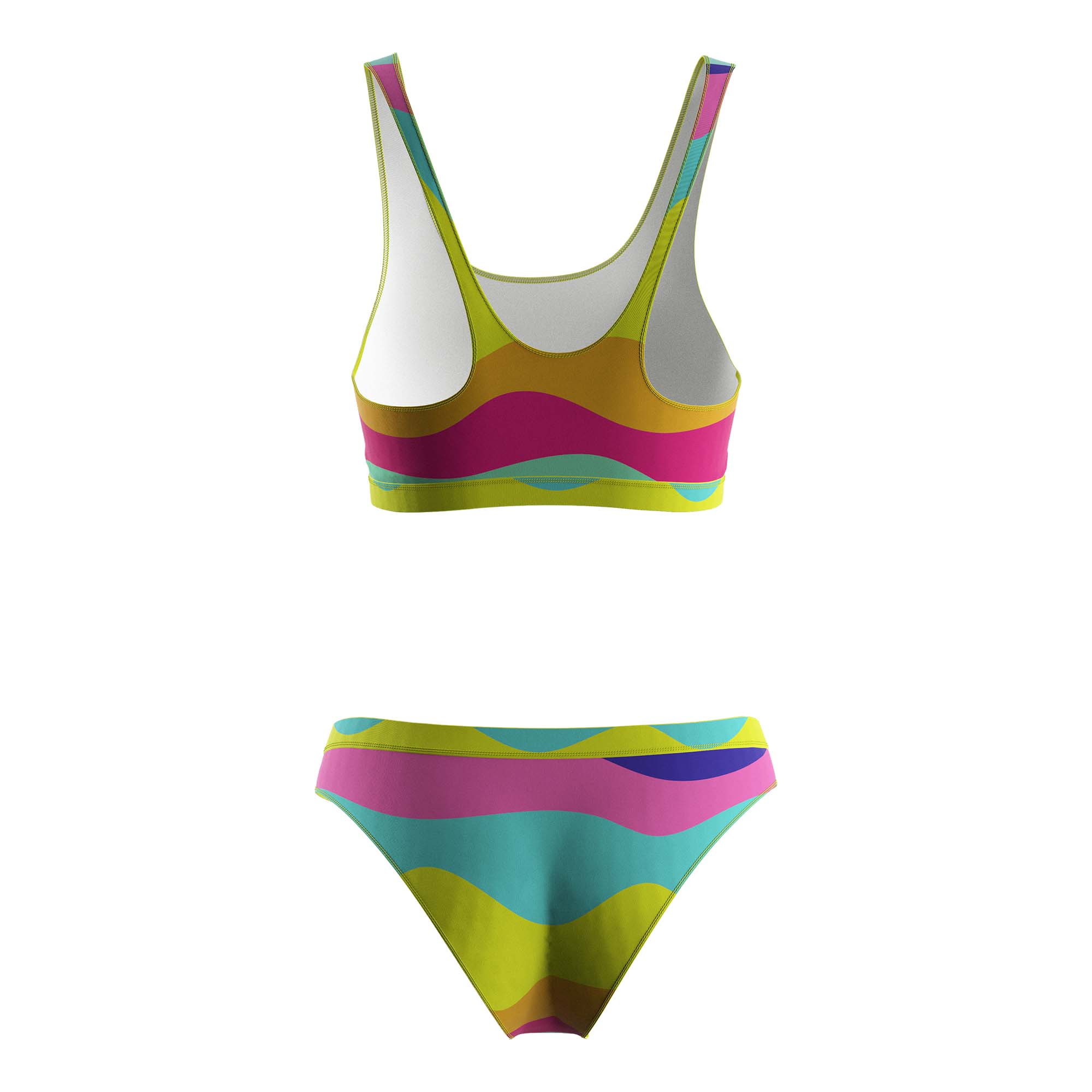 
                Rise swimwear rainbow women tankini swimsuits supplier