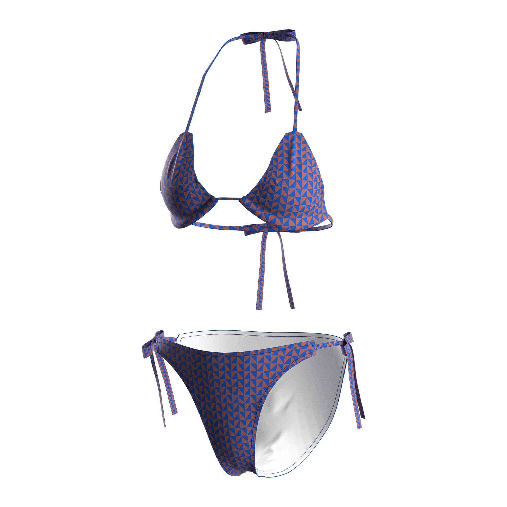 Wholesale purple classic string bikini set Rise bikini supplier front view