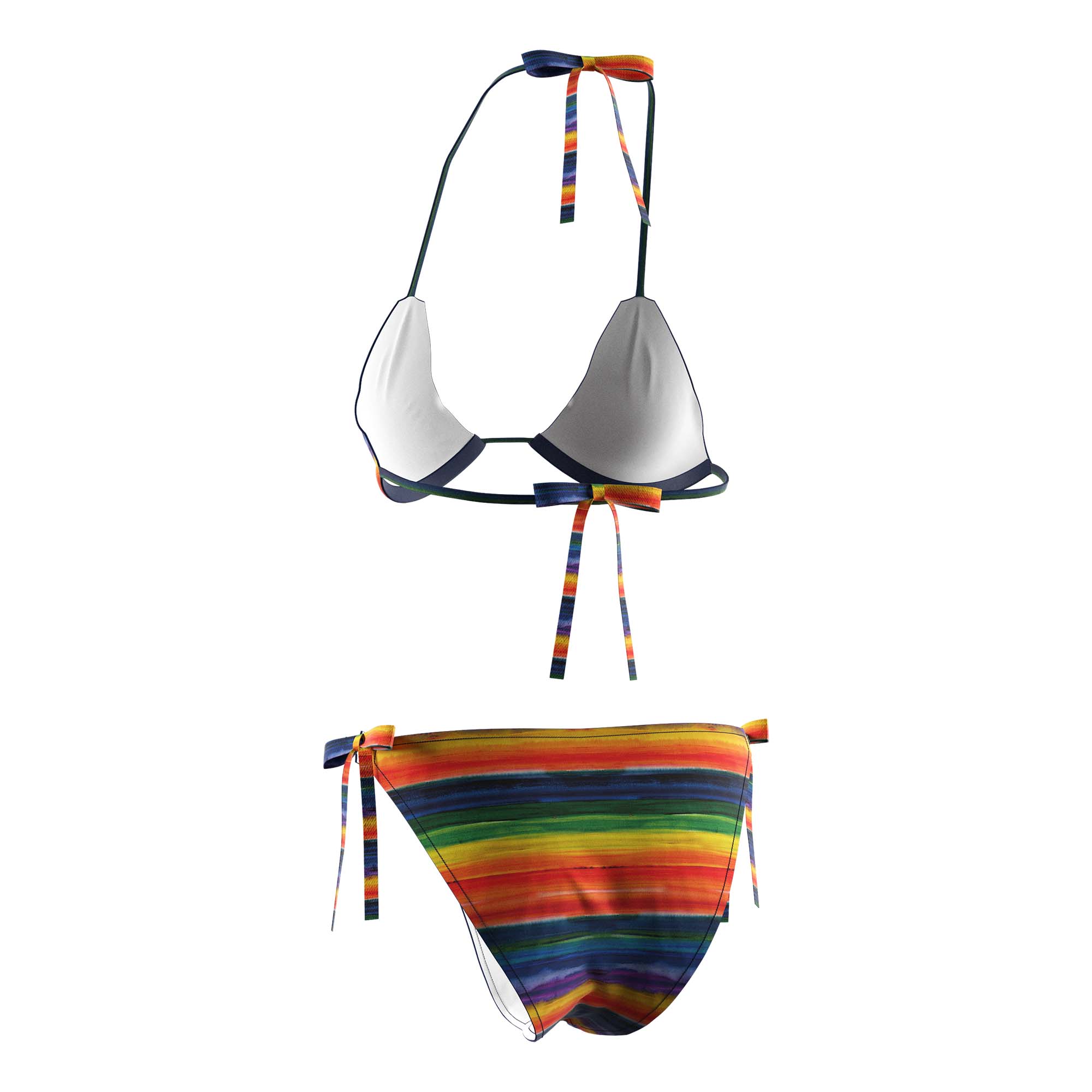 rainbow xl string bikini back view