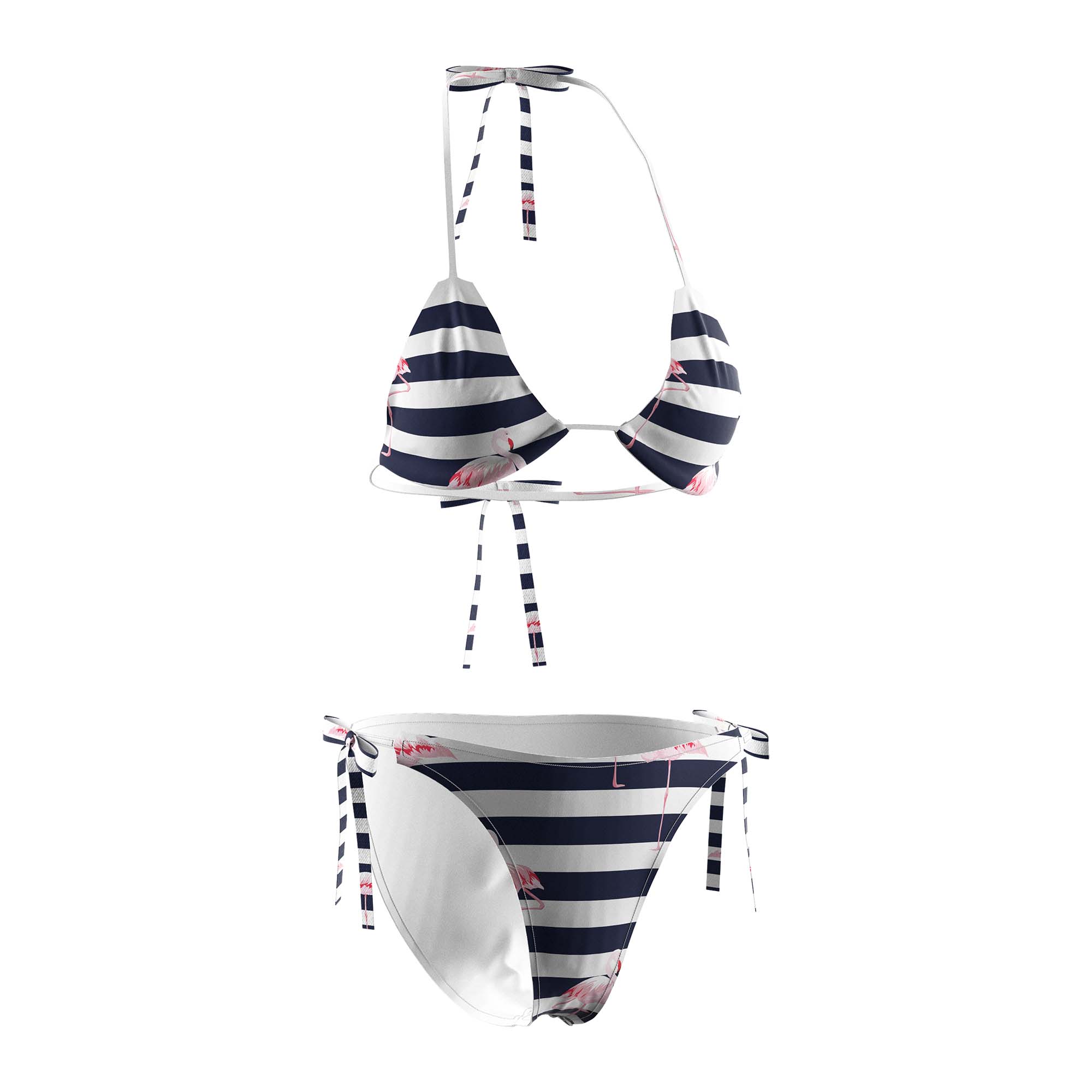 flamingo classic plus size string bikini set front view