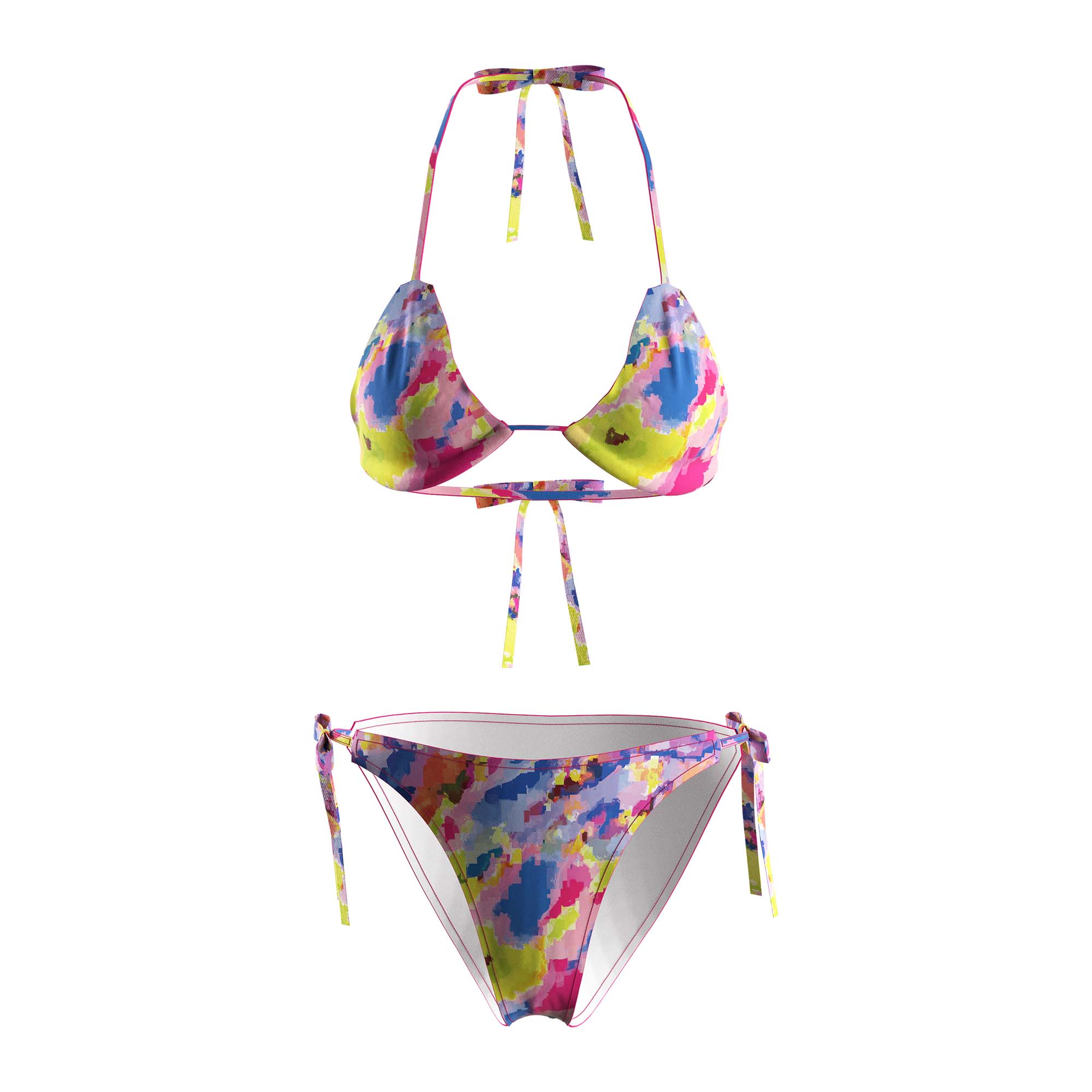 
                Wholesale Tie-dye String Bikini Top And Bottom Plus Size Custom Bikini