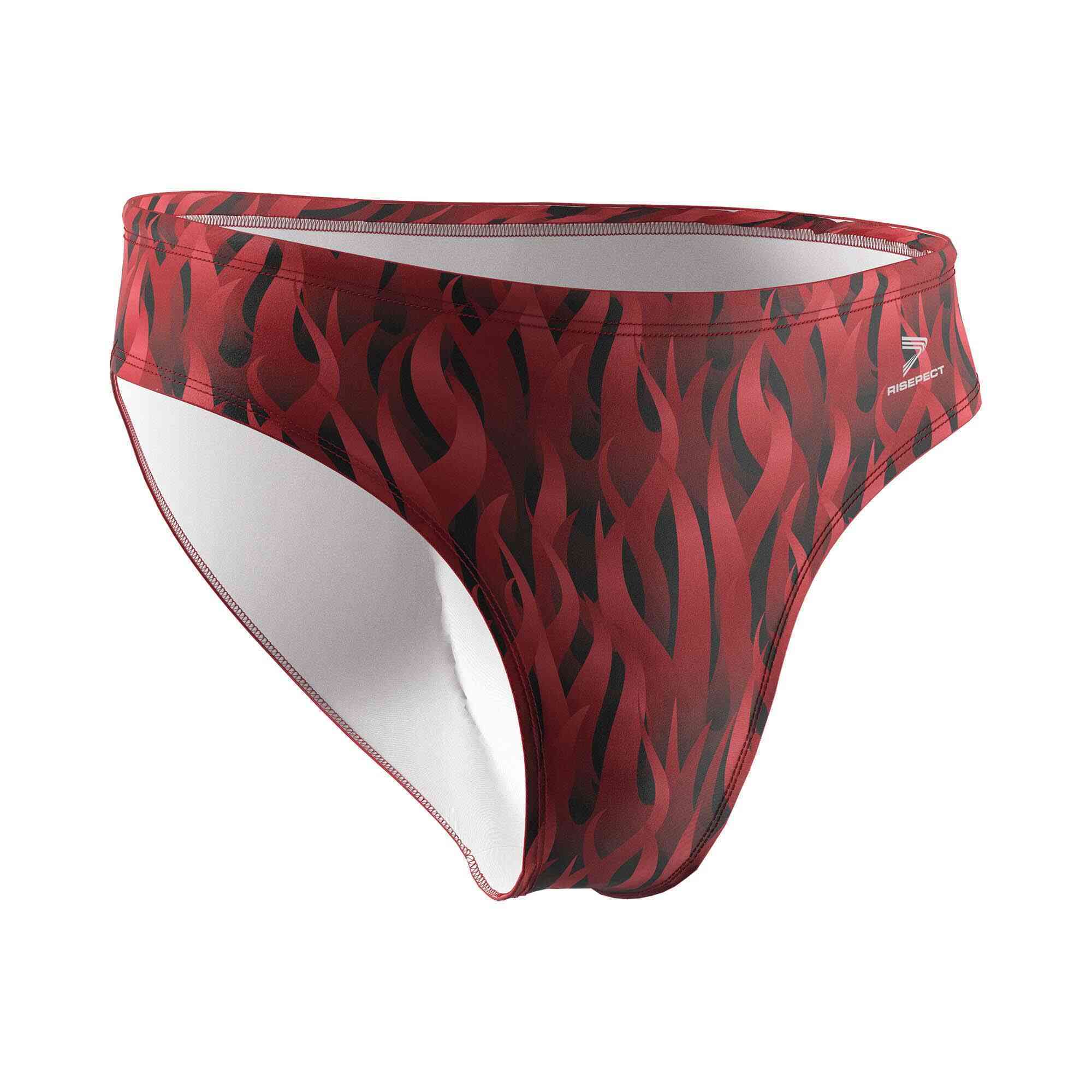 Sexy flame water polo bathing suits wholesale front view