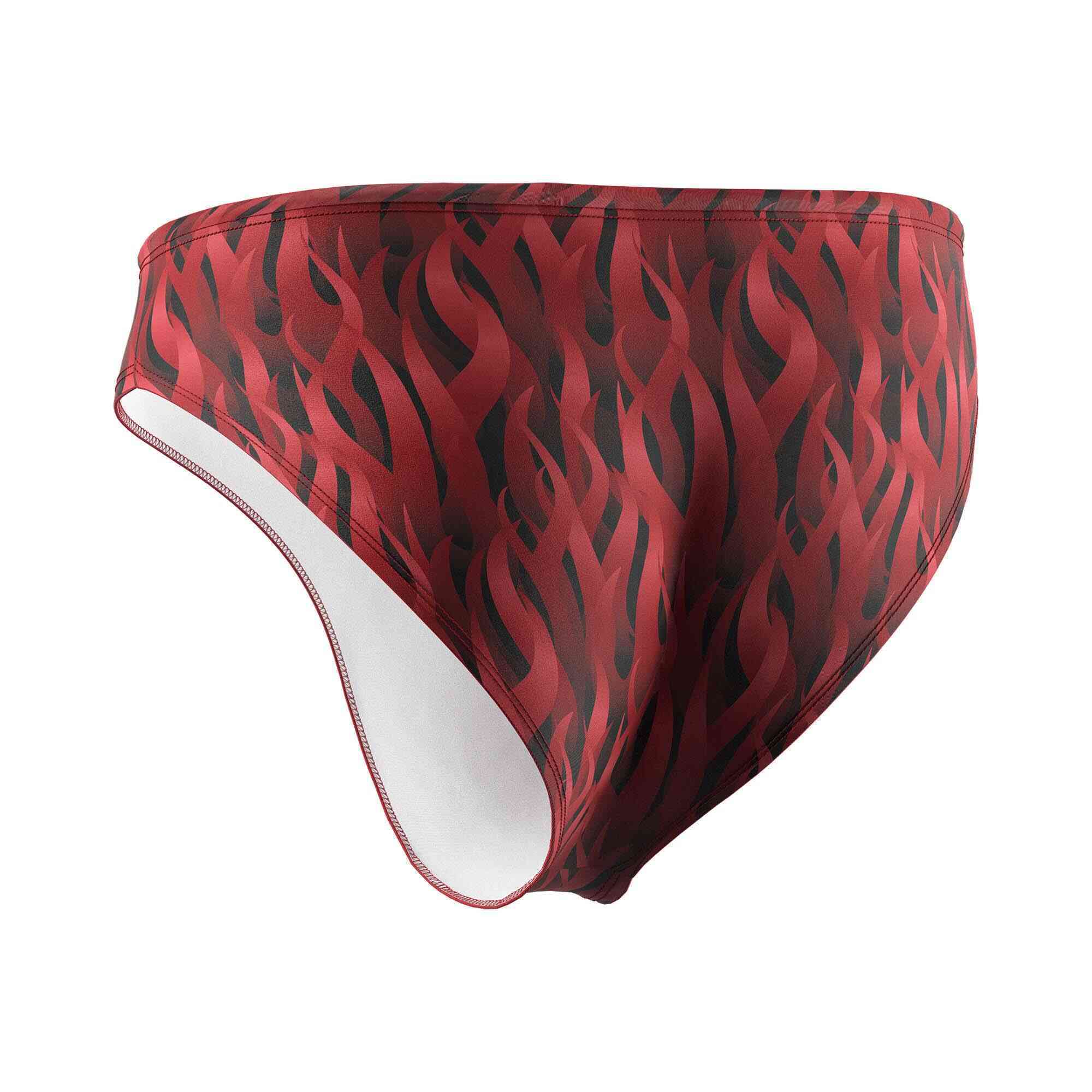 Sexy flame water polo bathing suits wholesale back view