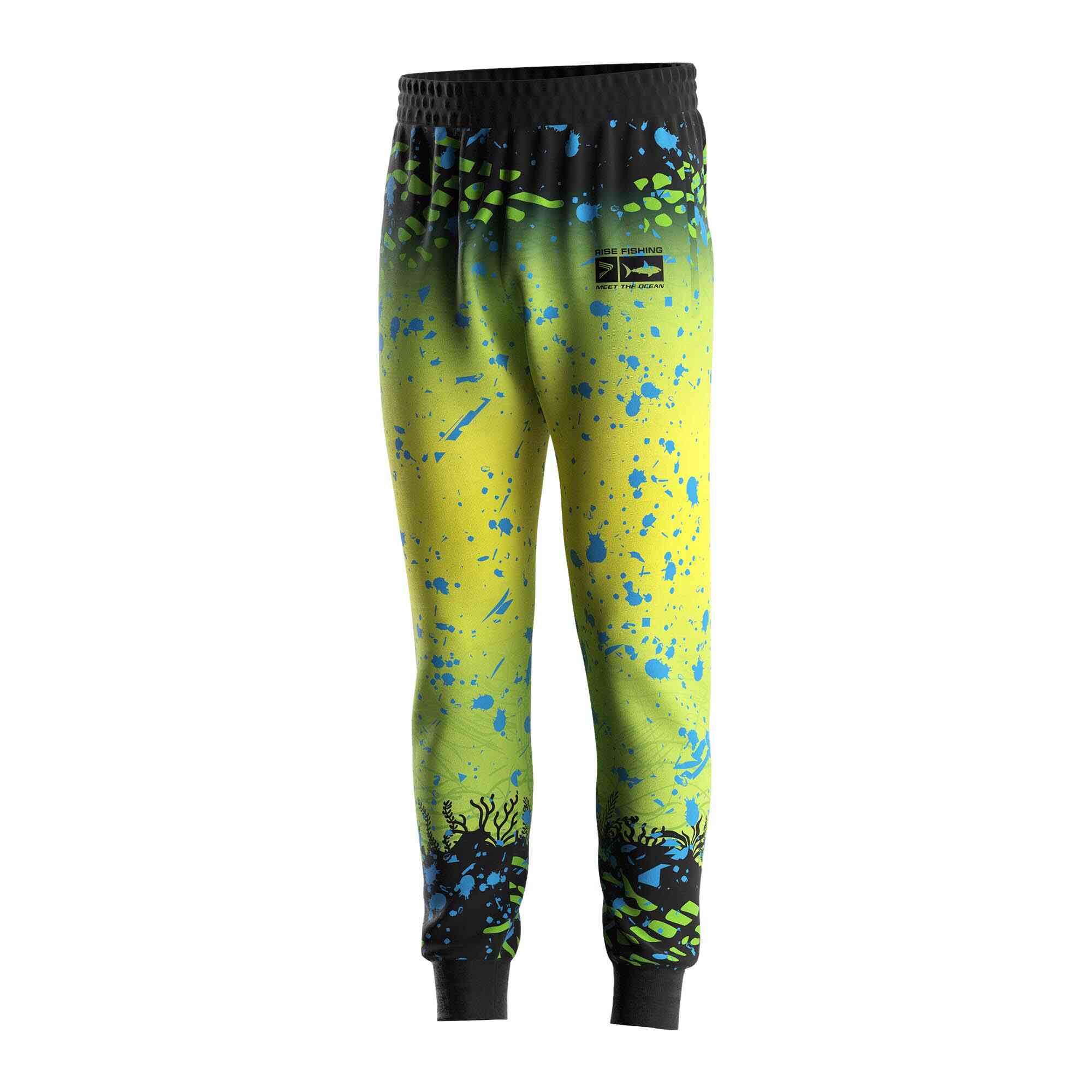 
                Wholesale fishing pants green yellow gradient underwater world Rise fishing