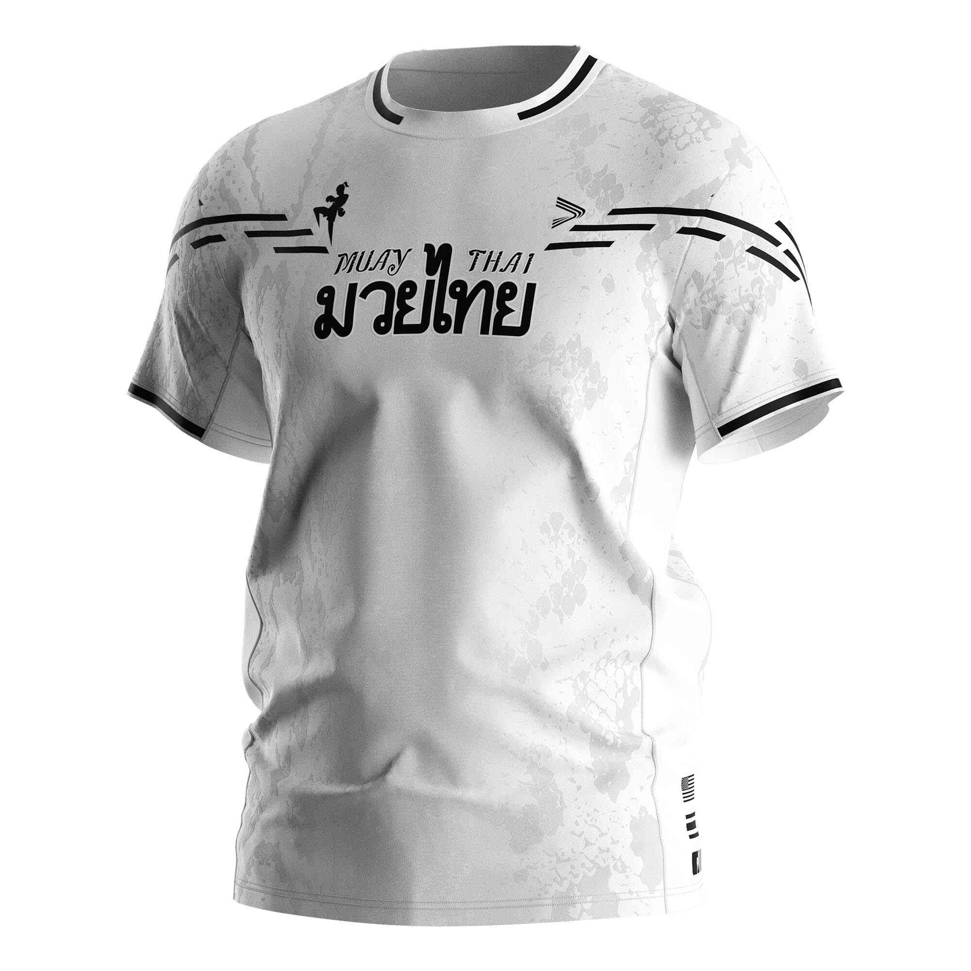 
                Best python Muay Thai shirt wholesale performance tee white