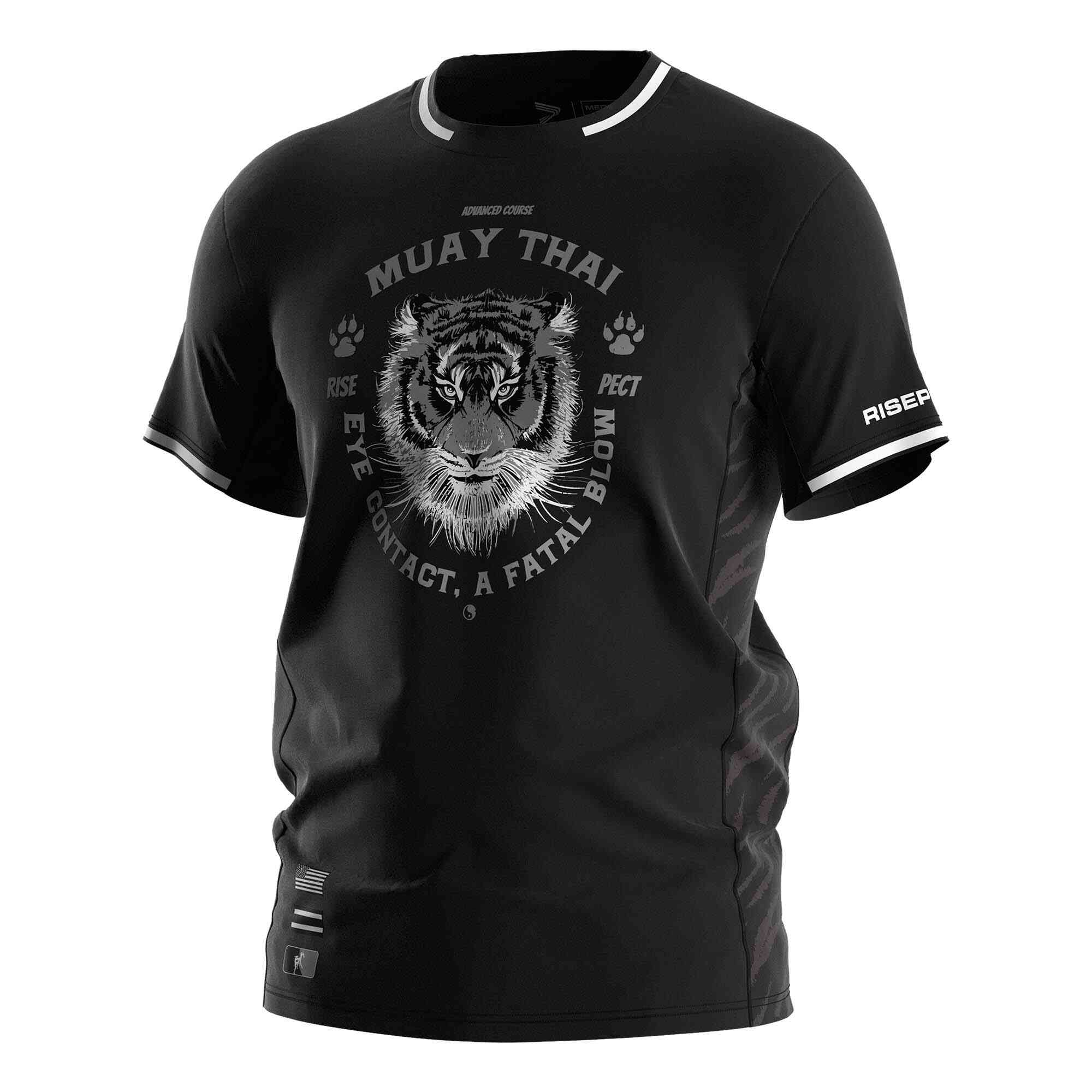 
                Fight shirts Muay Thai wholesale performance tee tiger black