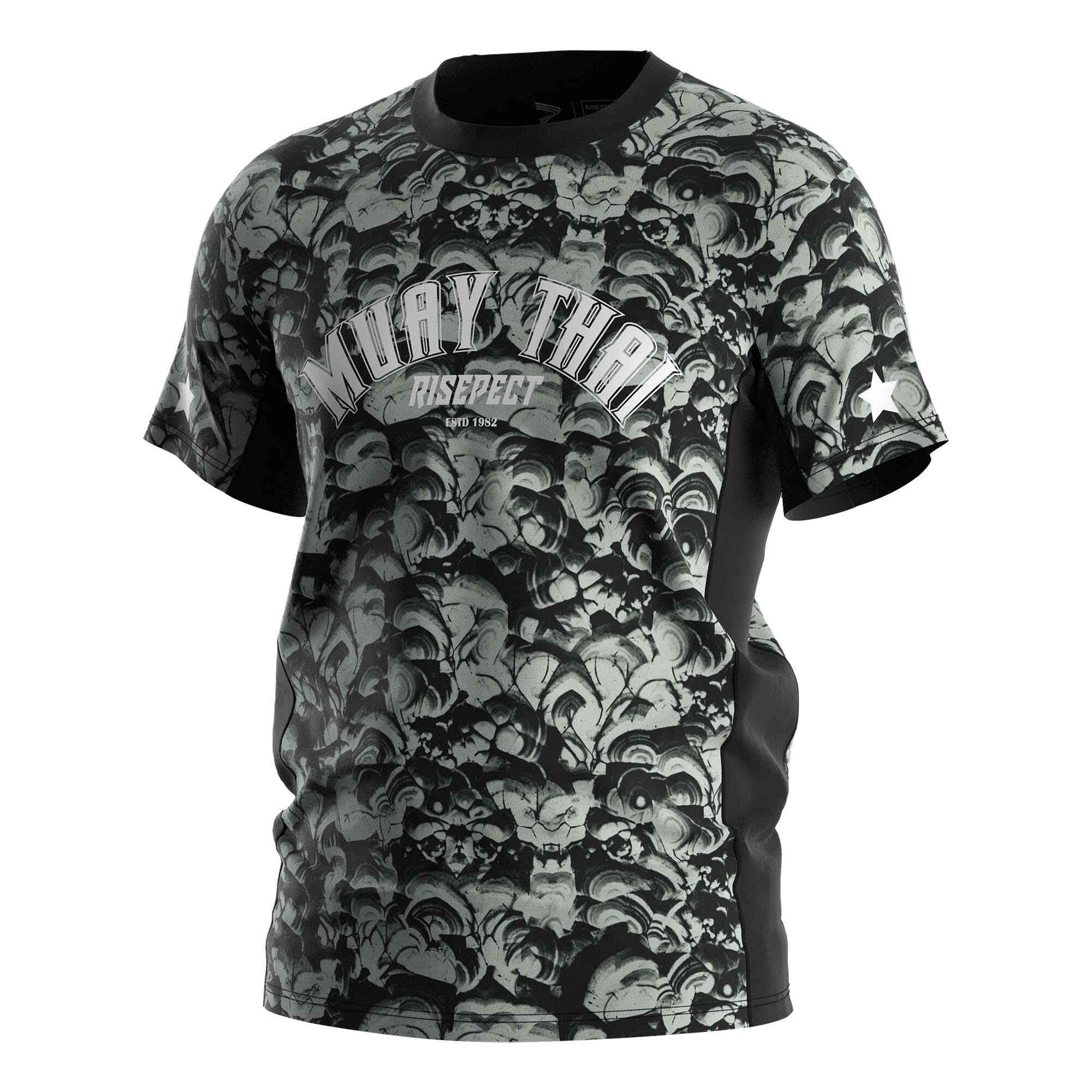 
                Custom fight shirt Muay Thai performance tee dark world