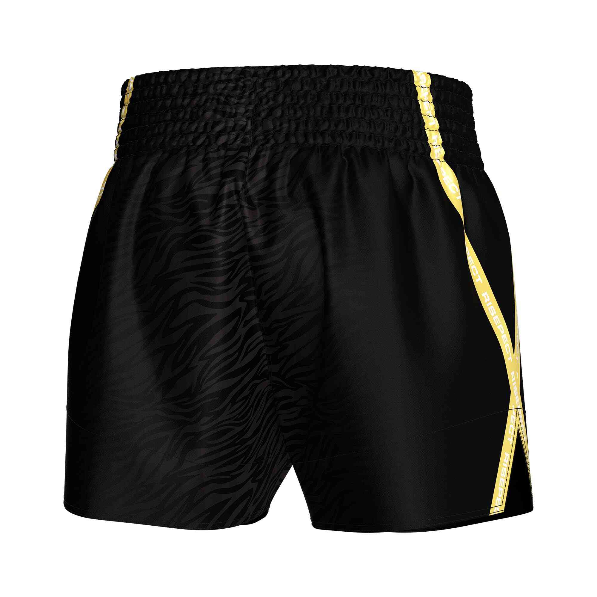 
                Black zebra popular Muay Thai shorts wholesale Rise Muay Thai shorts