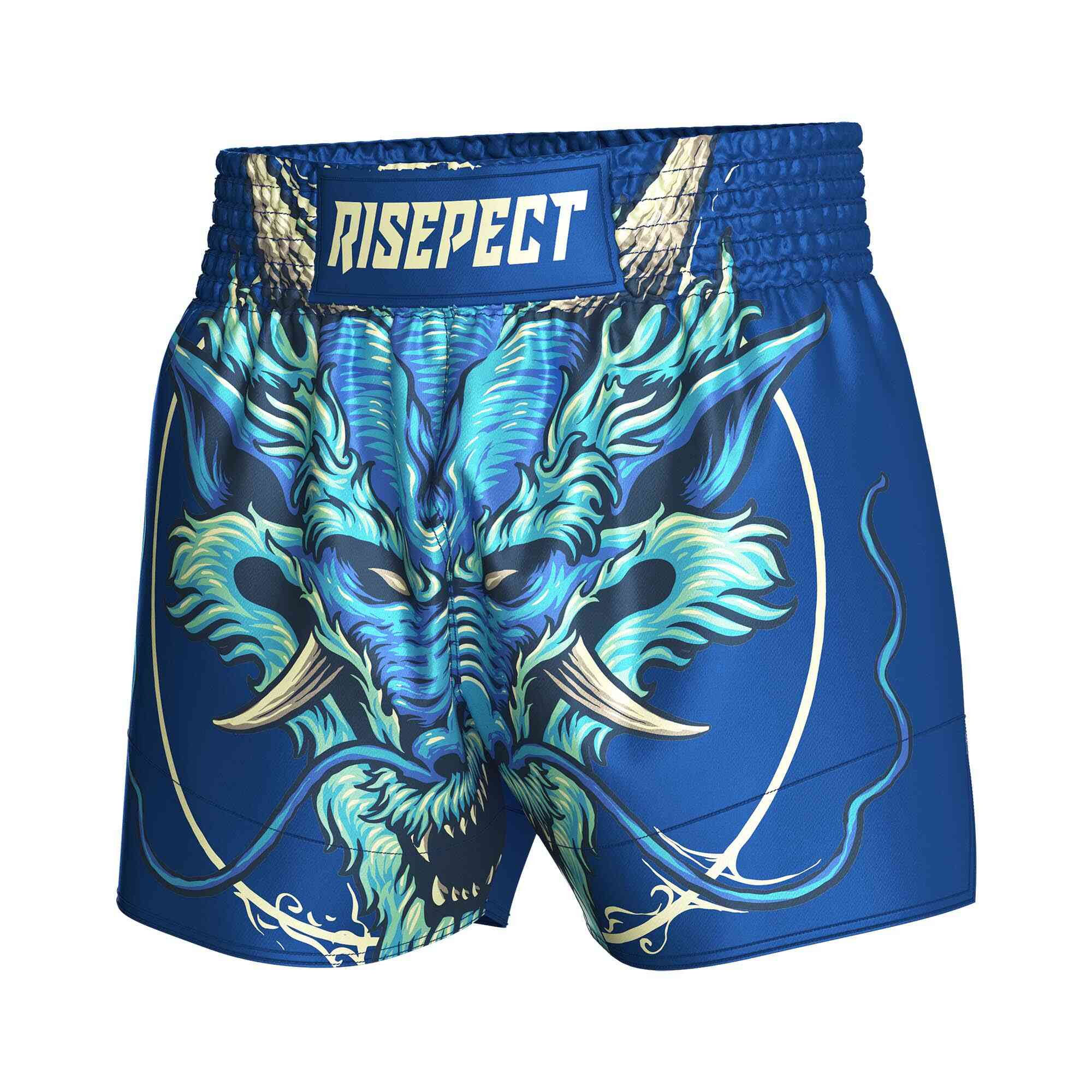 
                Dragon sublimated popular Muay Thai shorts Rise Muay Thai shorts